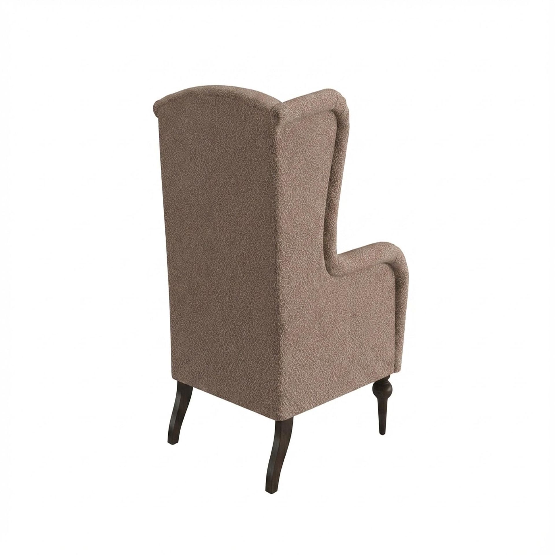 Lydia Accent Chair, Coco Walnut Legs Essential Ballet Slipper Upholstery