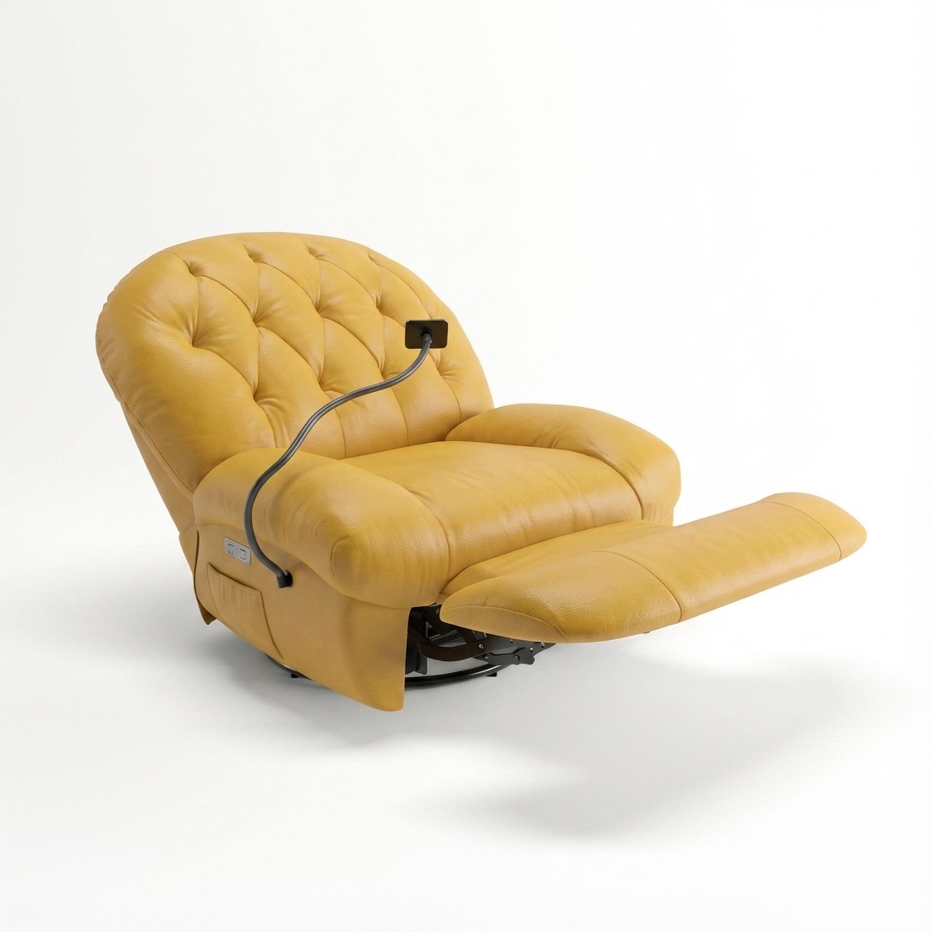 Matteo New Recliner, Electric, Golden Temple Aura Leather Essential