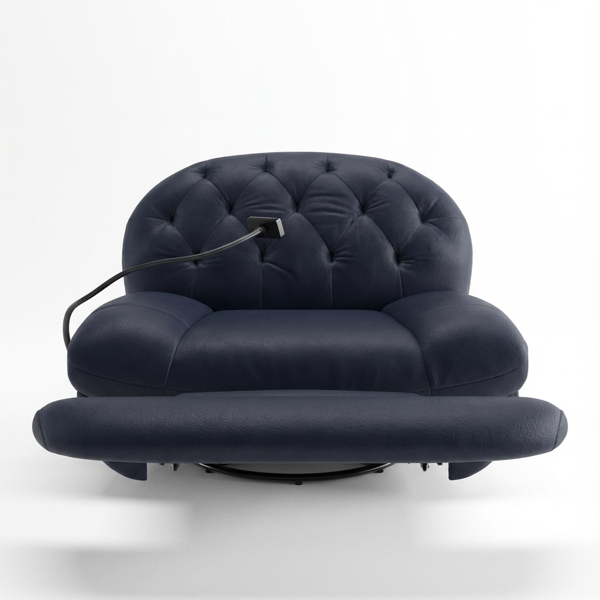 Matteo New Recliner, Electric, Arctic Blue Zenith Leather Essential