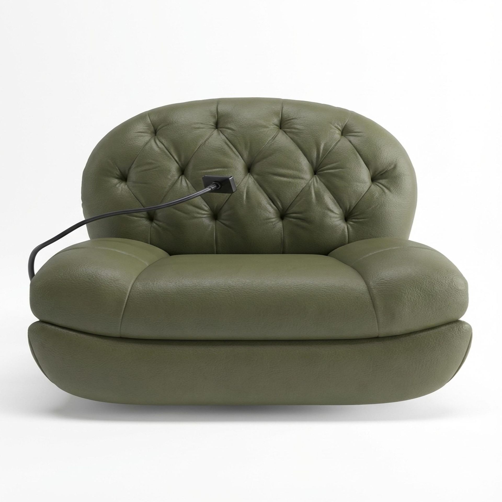 Matteo New Recliner, Electric, Olivewood Vegan Leather