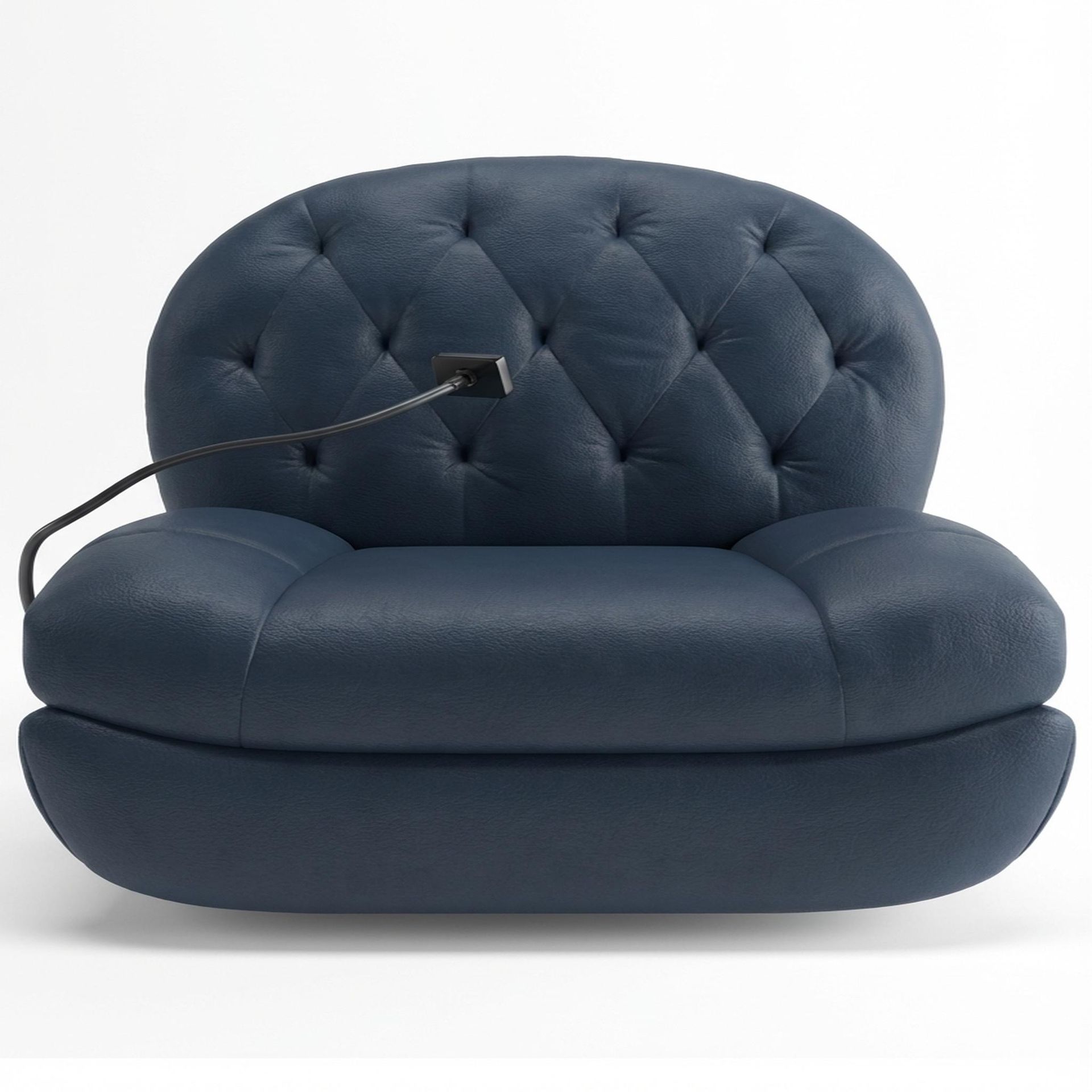 Matteo New Recliner, Electric, Cobalt Vegan Leather