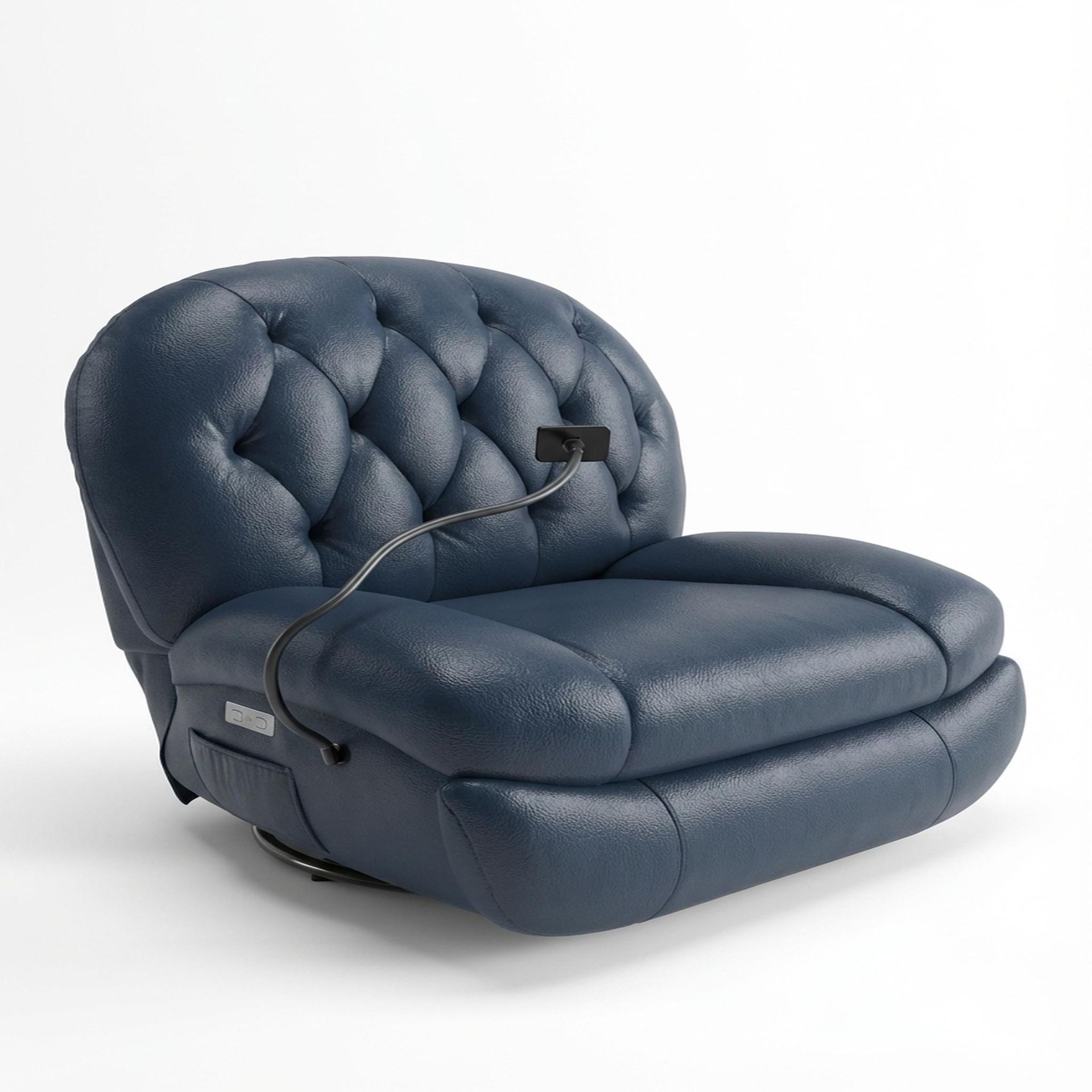 Matteo New Recliner, Electric, Cobalt Vegan Leather