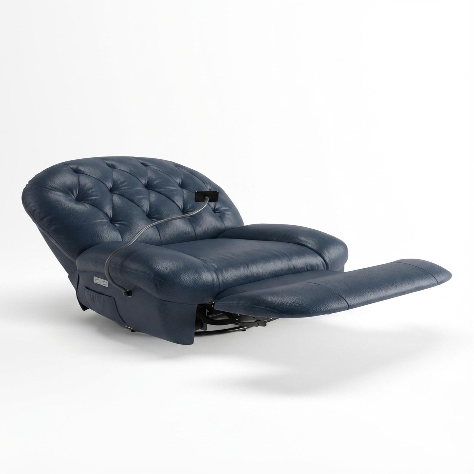 Matteo New Recliner, Electric, Cobalt Vegan Leather