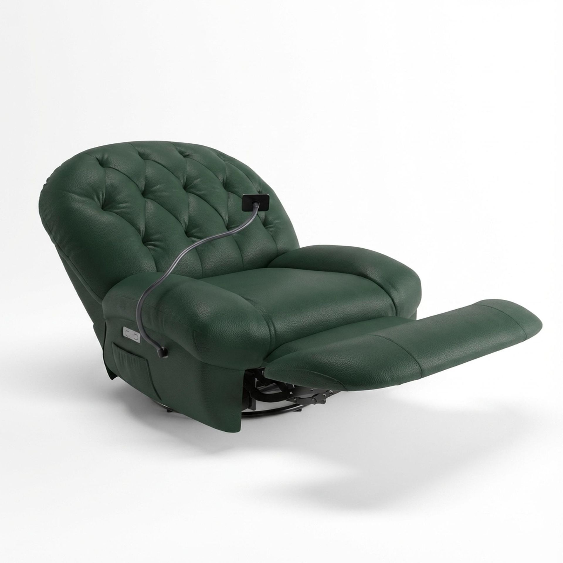Matteo New Recliner, Electric, Valencia Green Vegan Leather