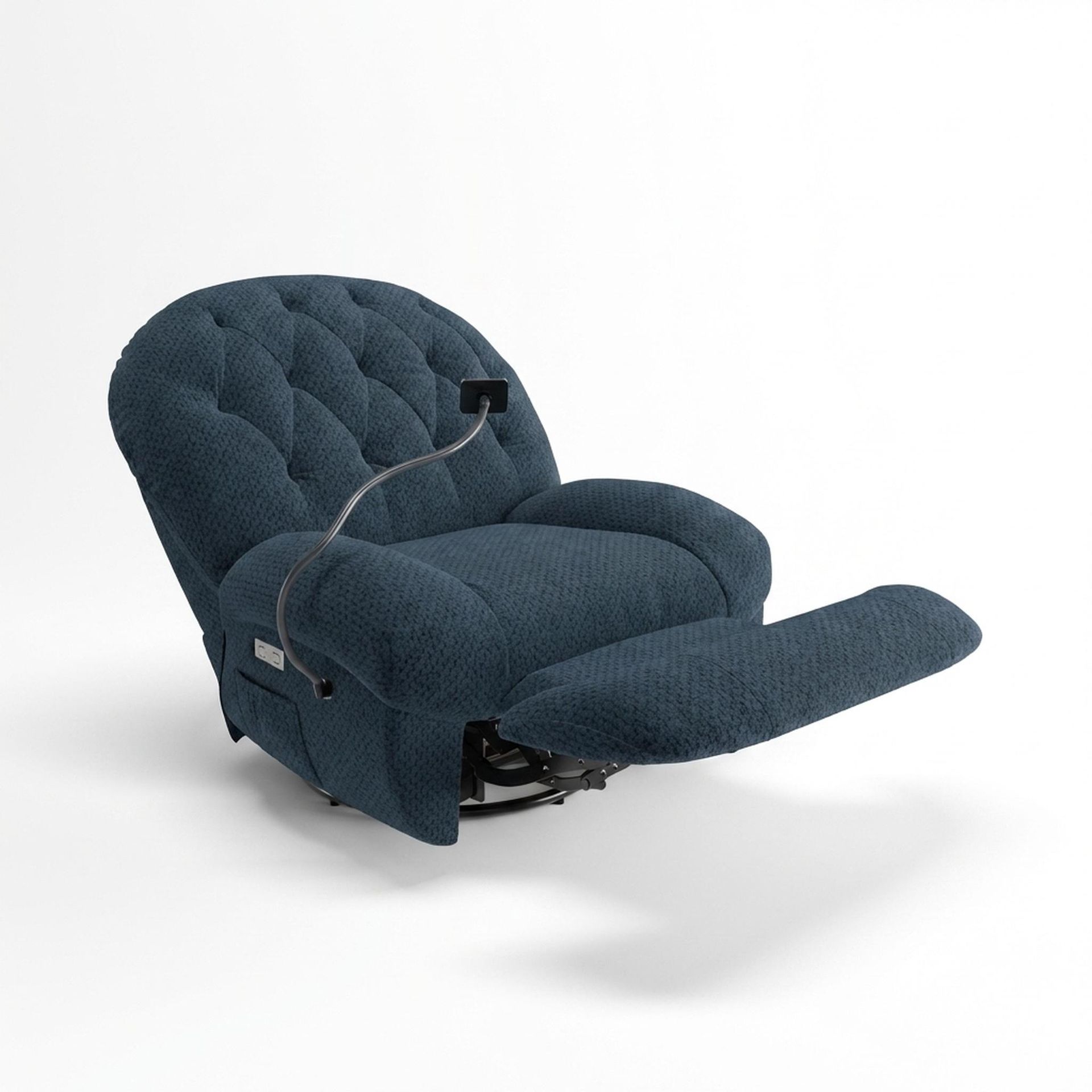 Matteo New Recliner, Electric, Royal Ink Elite