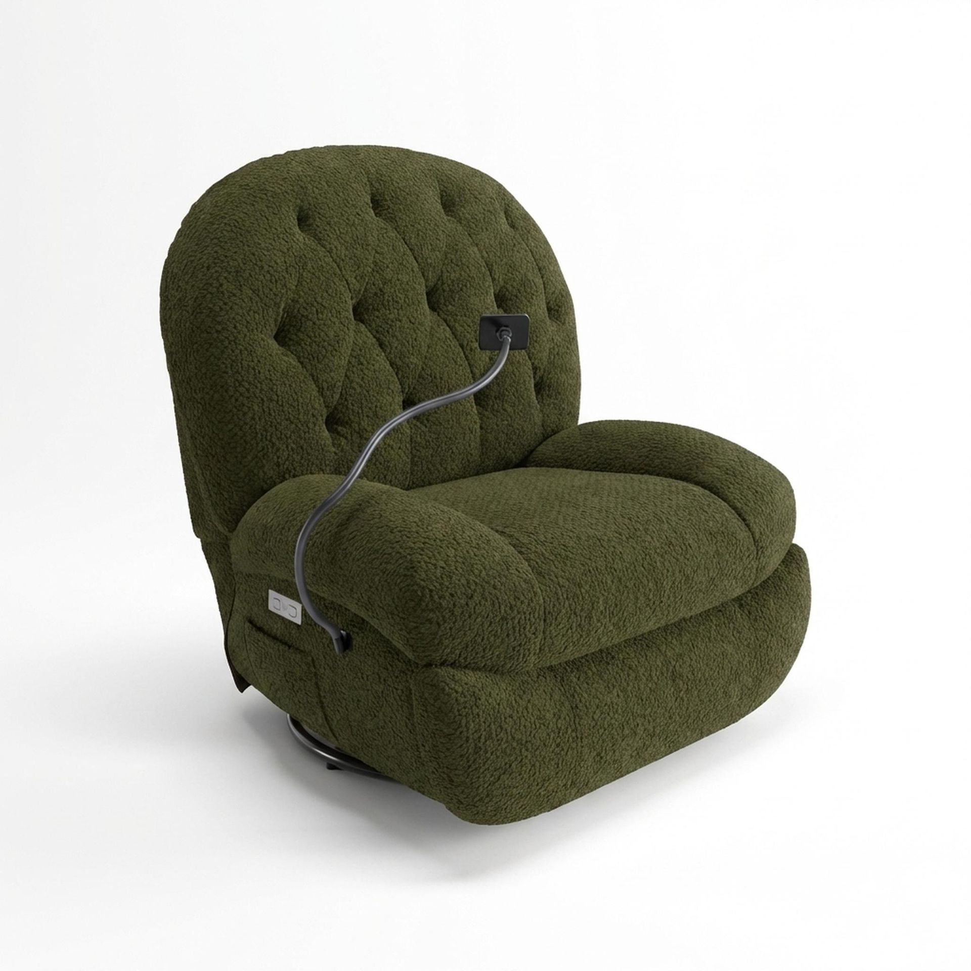 Matteo New Recliner, Electric, Shadow Moss Elite