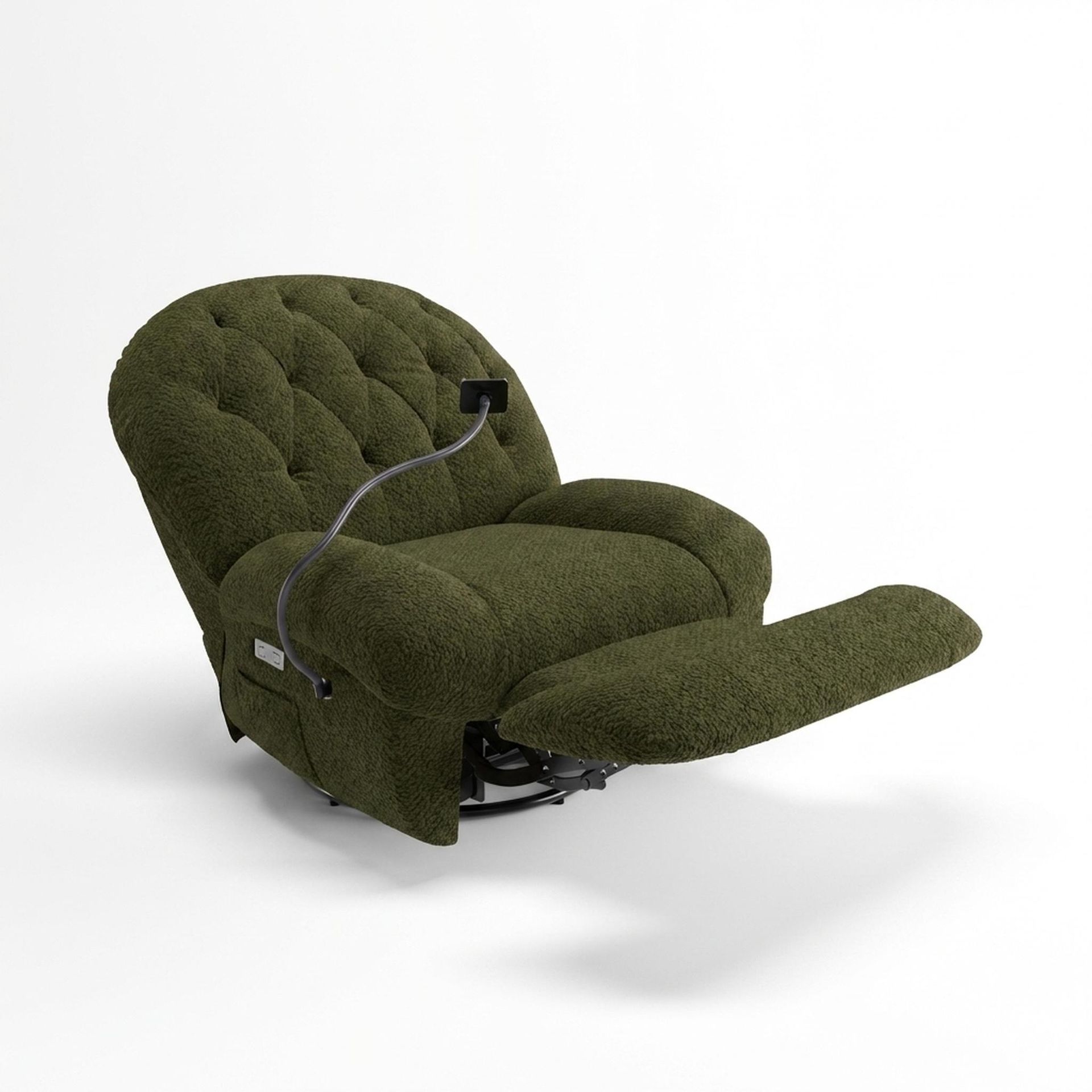 Matteo New Recliner, Electric, Shadow Moss Elite