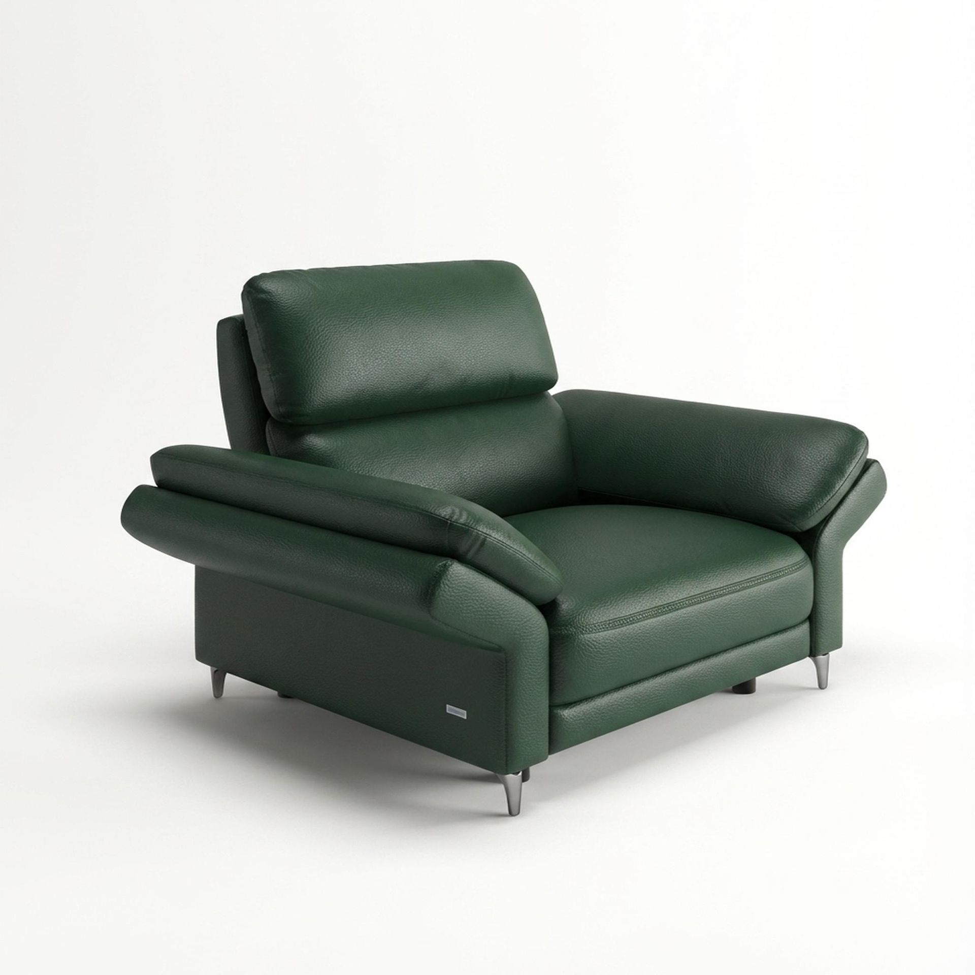Olympus Relaxed Seat, 1 Seater Sofa, Valencia Green Vegan Leather