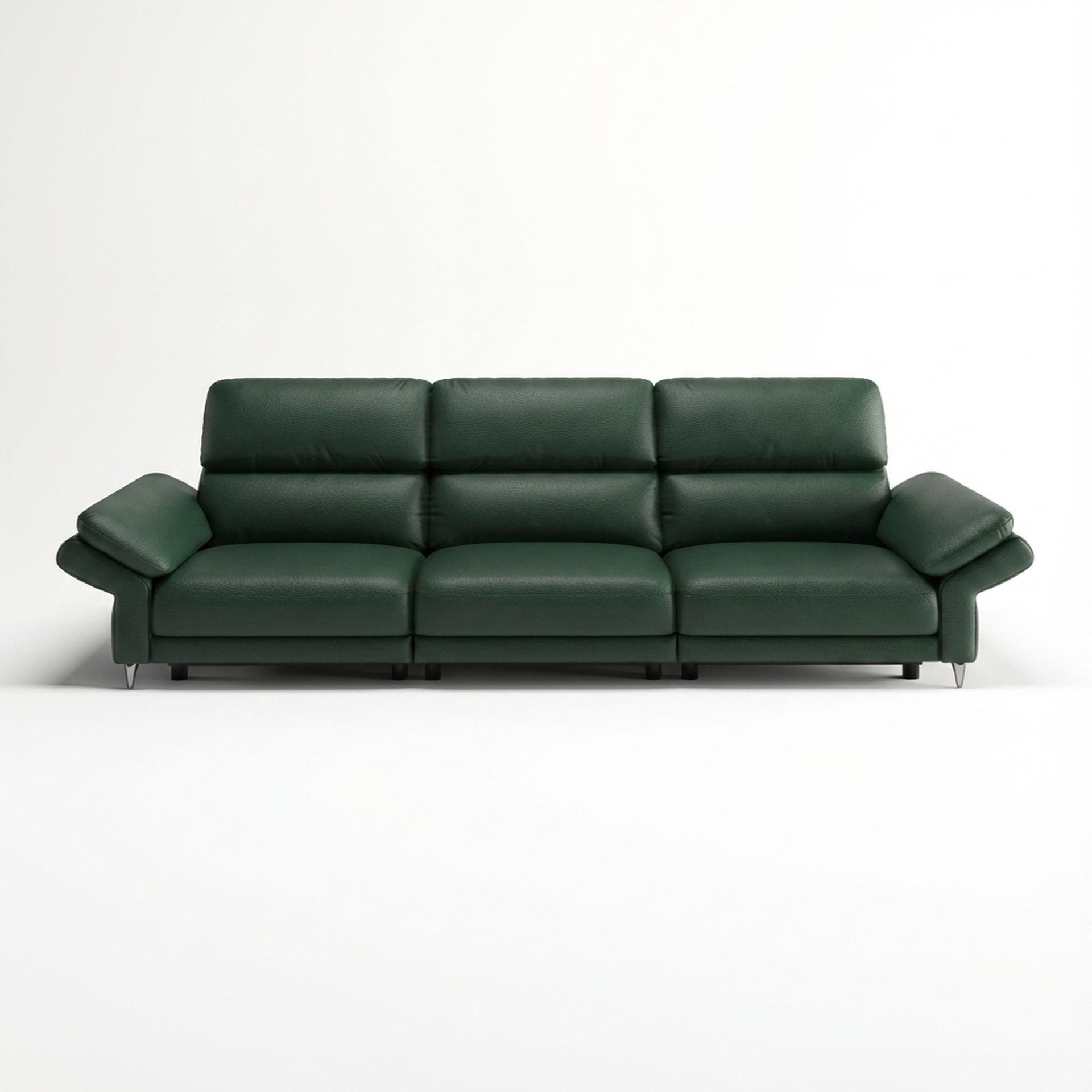 Olympus Relaxed Seat, 3 Seater Sofa, Valencia Green Vegan Leather