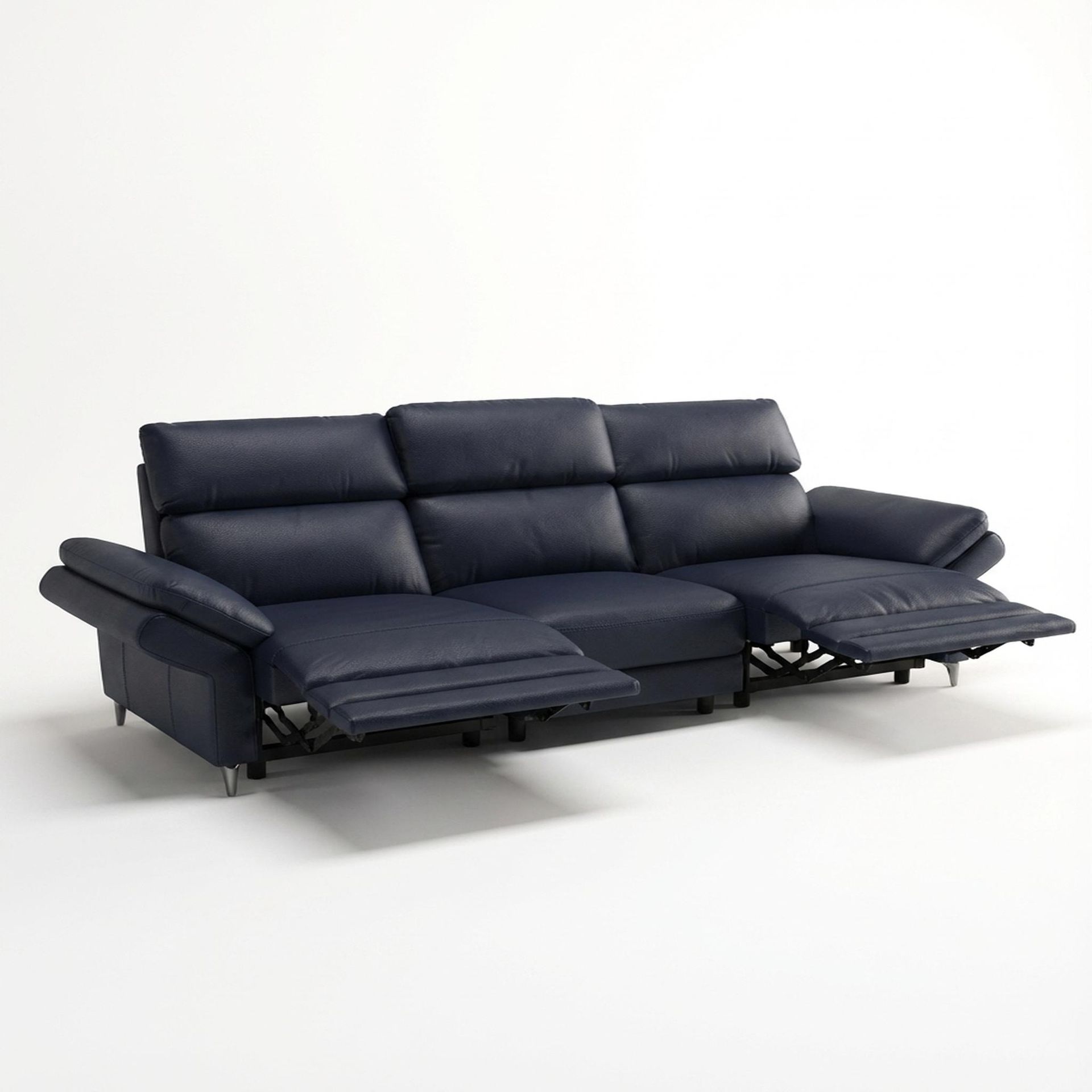 Olympus Relaxed Seat, 3 Seater (2 RR), Arctic Blue Zenith Leather Essential