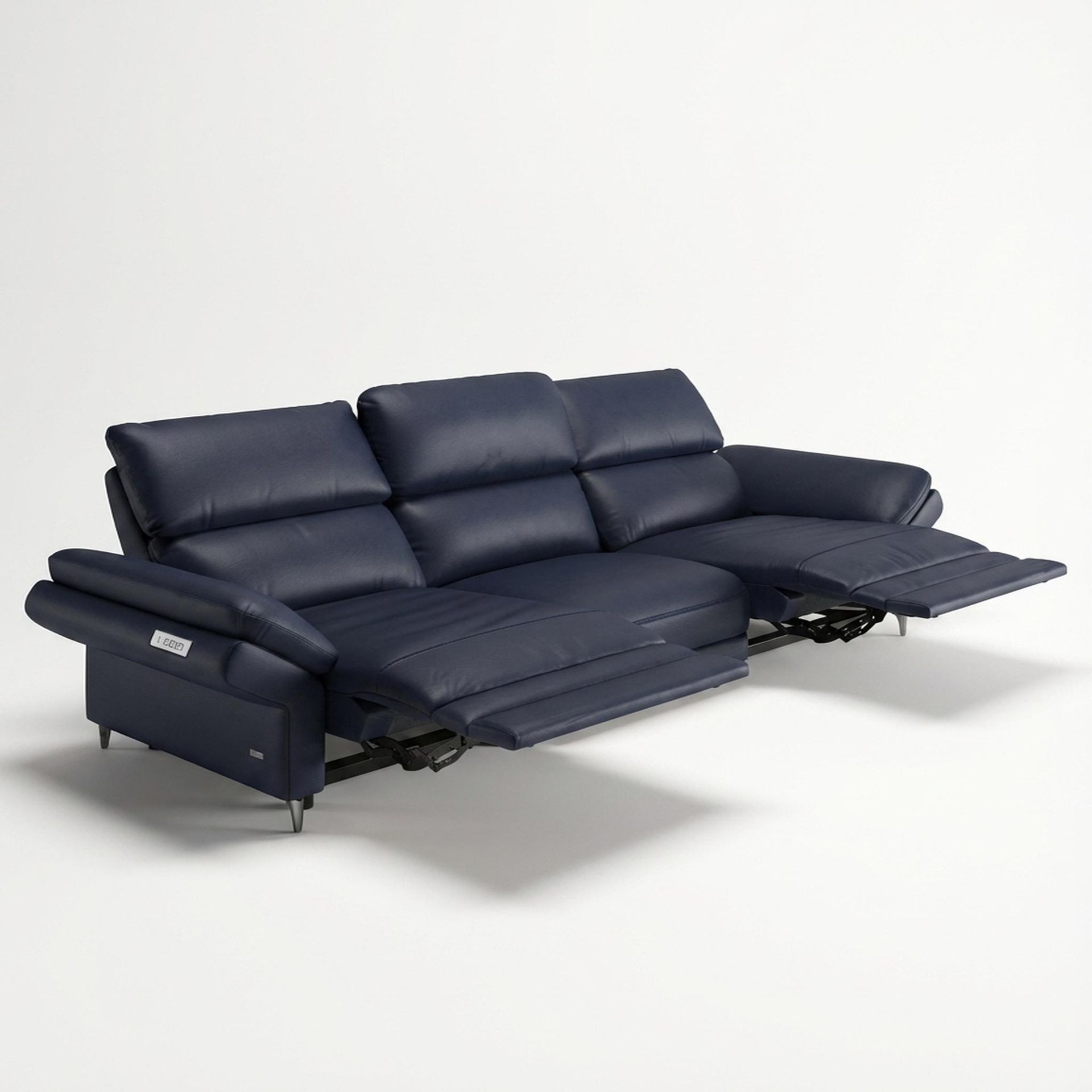 Olympus Relaxed Seat, 3 Seater (2 RR), Arctic Blue Zenith Leather Essential
