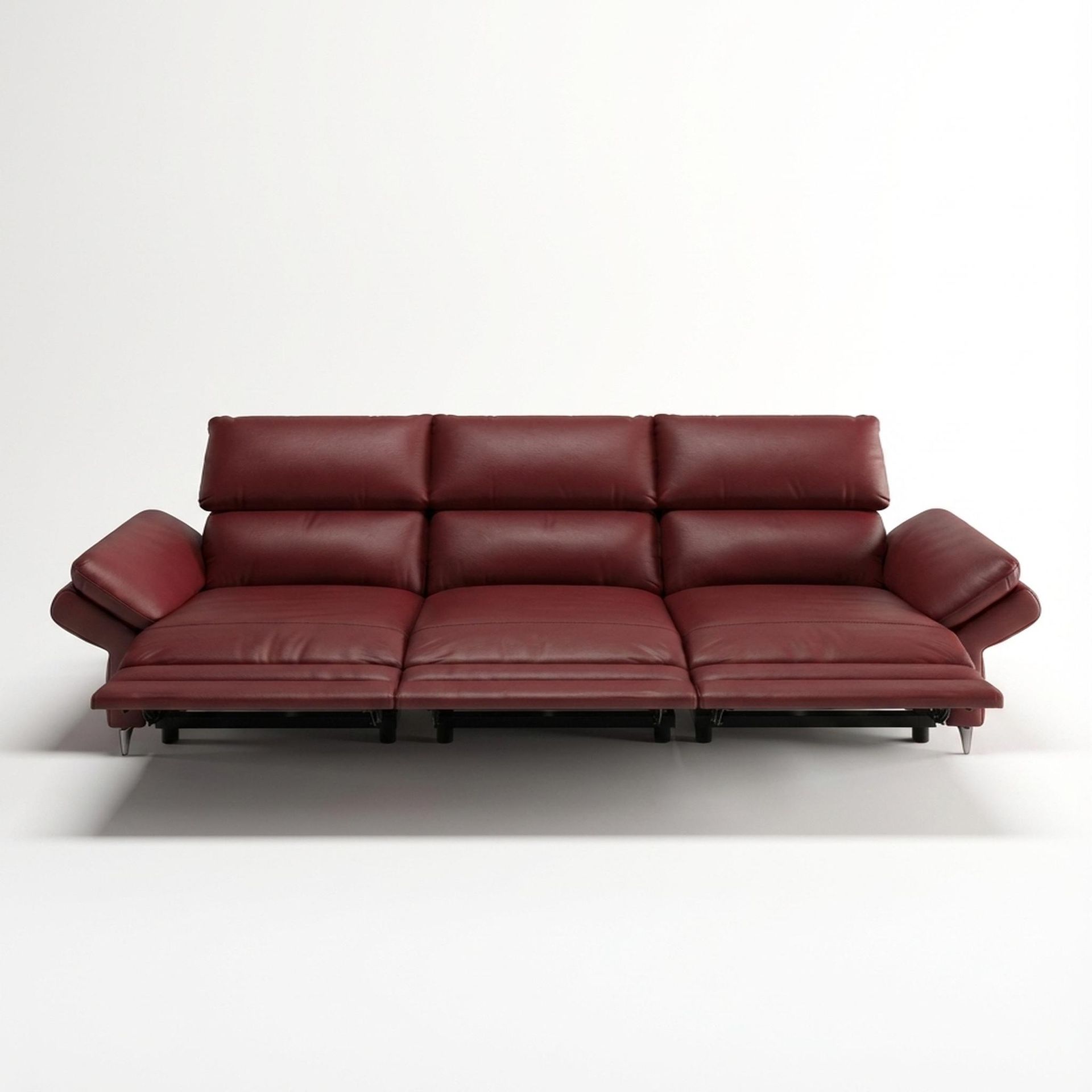 Olympus Relaxed Seat, 3 Seater (3 RR), Victorian Rosso Grandeur Leather Essential