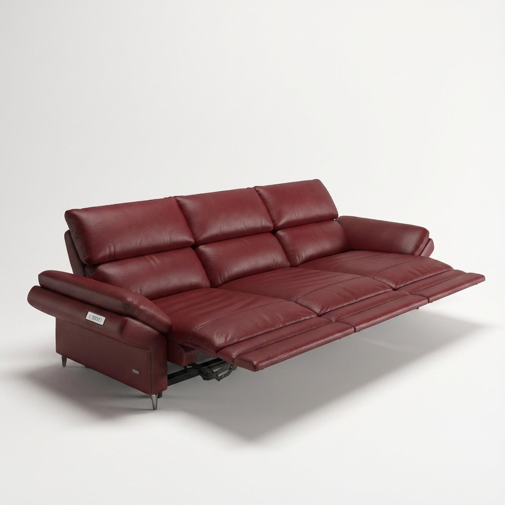 Olympus Relaxed Seat, 3 Seater (3 RR), Victorian Rosso Grandeur Leather Essential