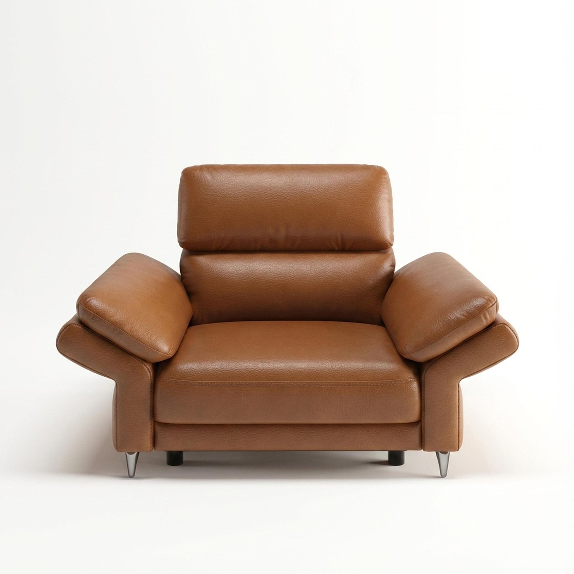 Olympus Relaxed Seat, 1 Seater Sofa, Ritz Tan Vegan Leather