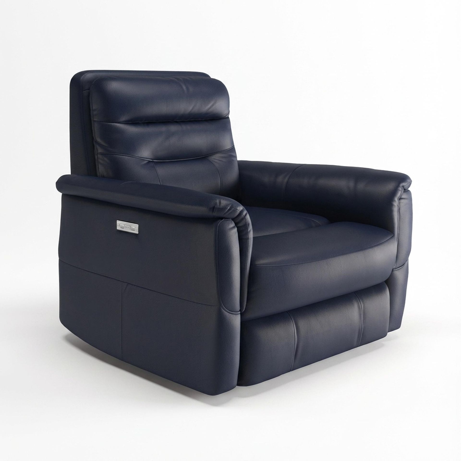 Orion New Recliner, Electric, Arctic Blue Zenith Leather Essential