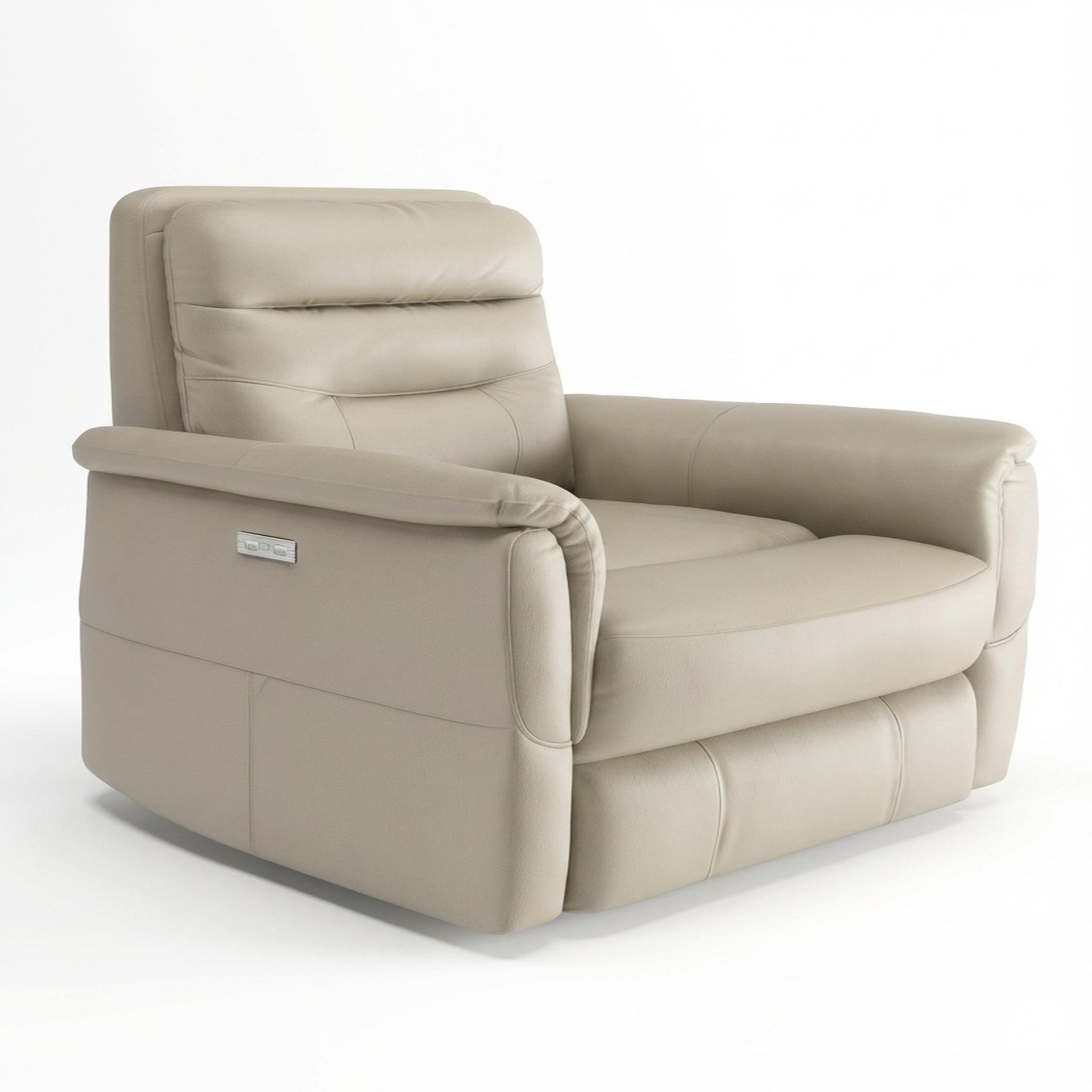 Orion New Recliner, Electric, Alabaster Veil Vegan Leather