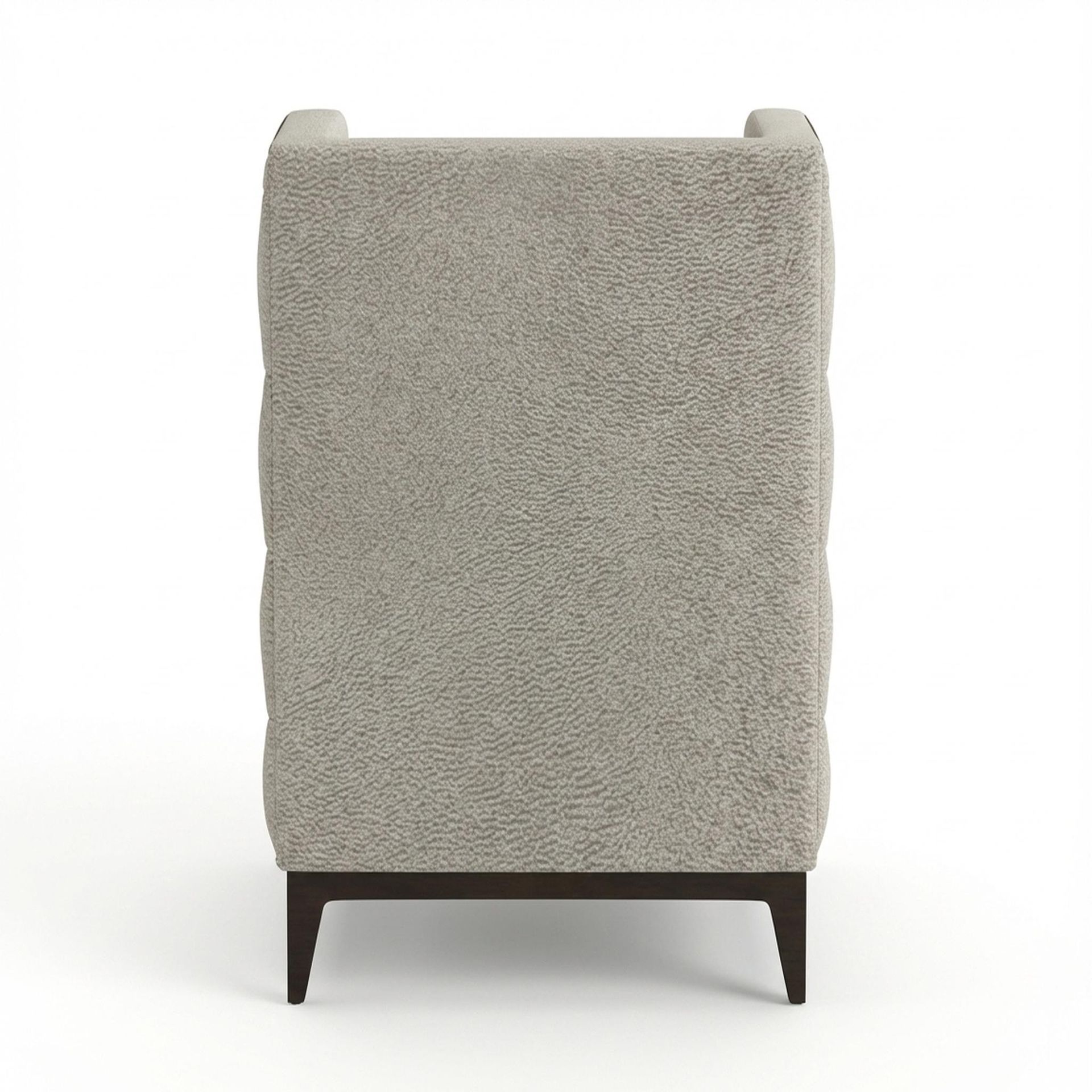 Tasha Tufted Accent Chair, Coco Walnut Legs Essential Bone Upholstery