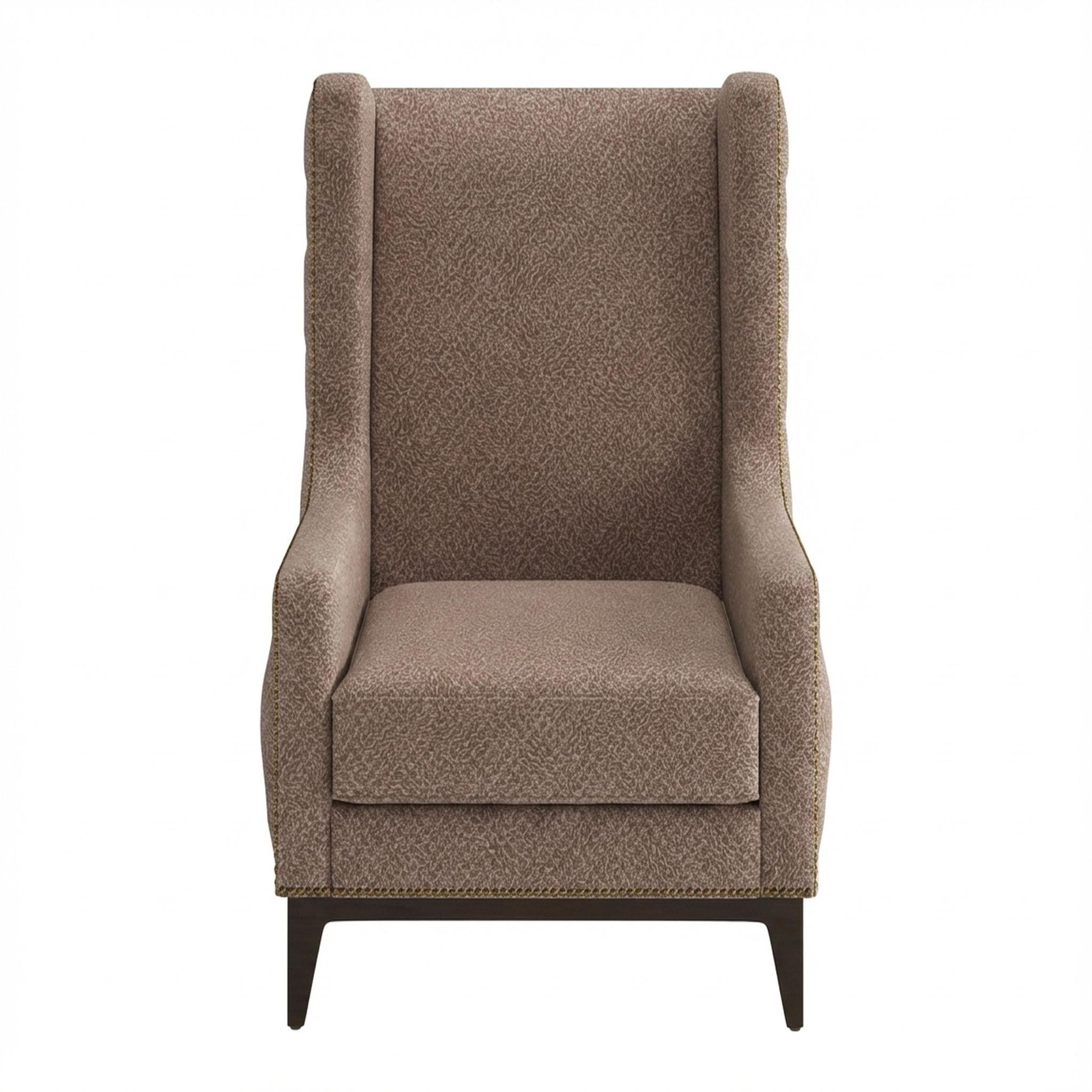 Tasha Tufted Accent Chair, Coco Walnut Legs Essential Ballet Slipper Upholstery