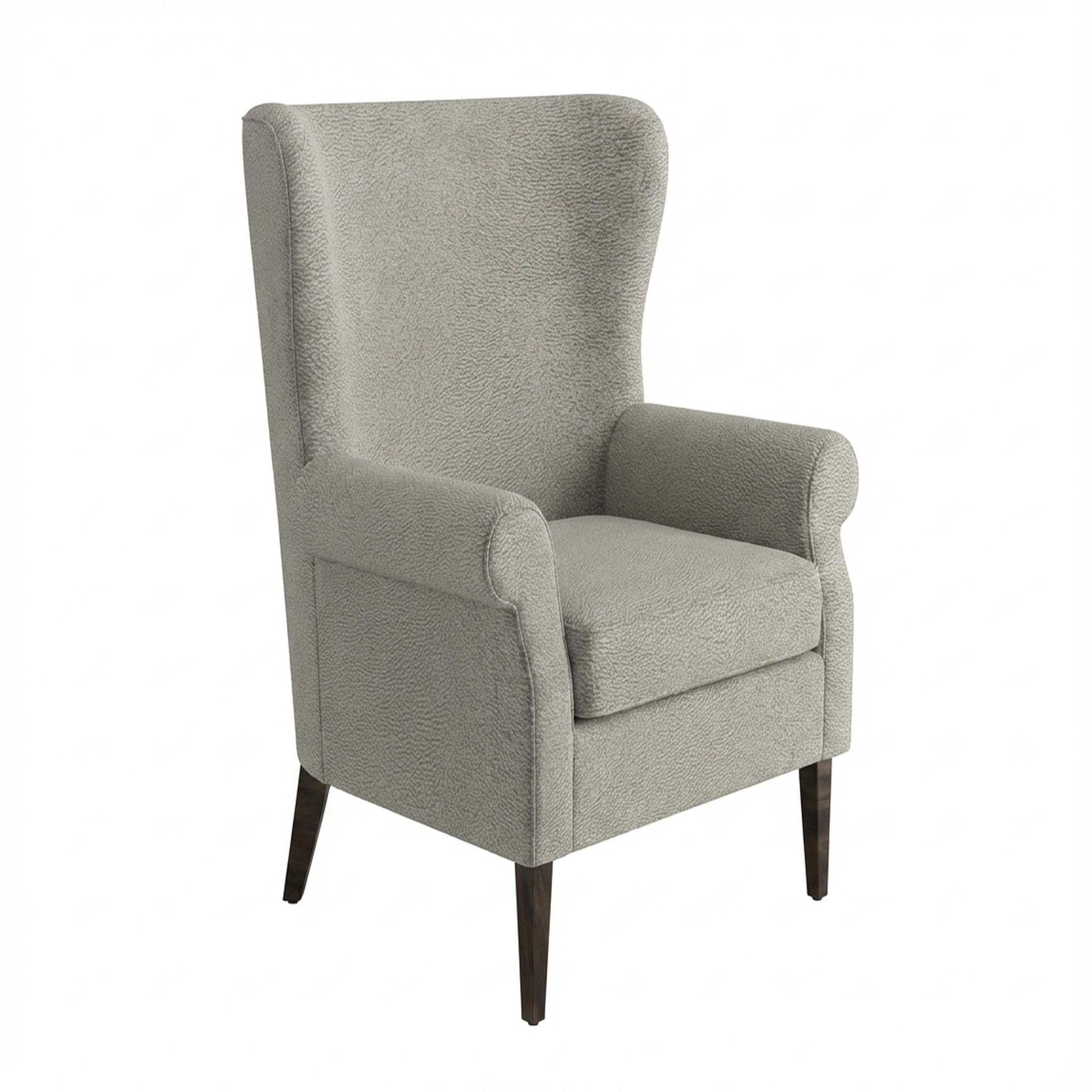 Willow Accent Chair, Coco Walnut Legs Essential Bone Upholstery