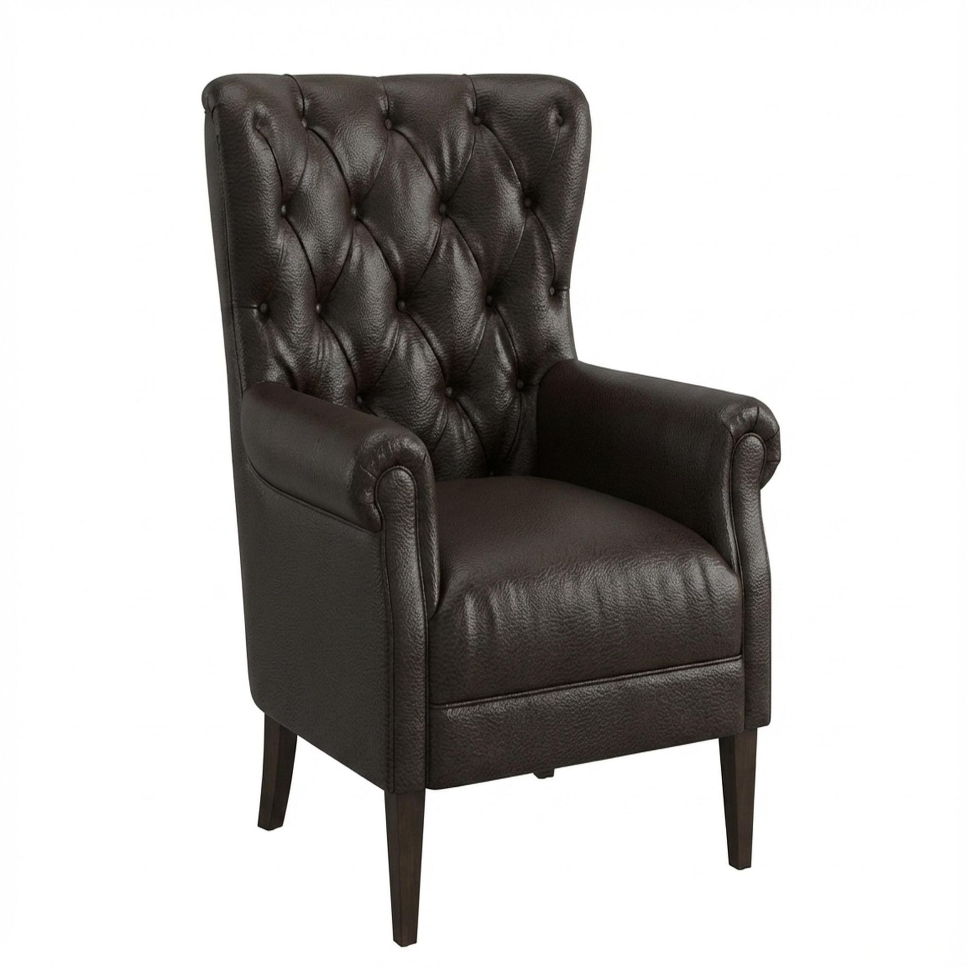 Willow Accent Chair, Coco Walnut Legs Essential Beige Brown Upholstery