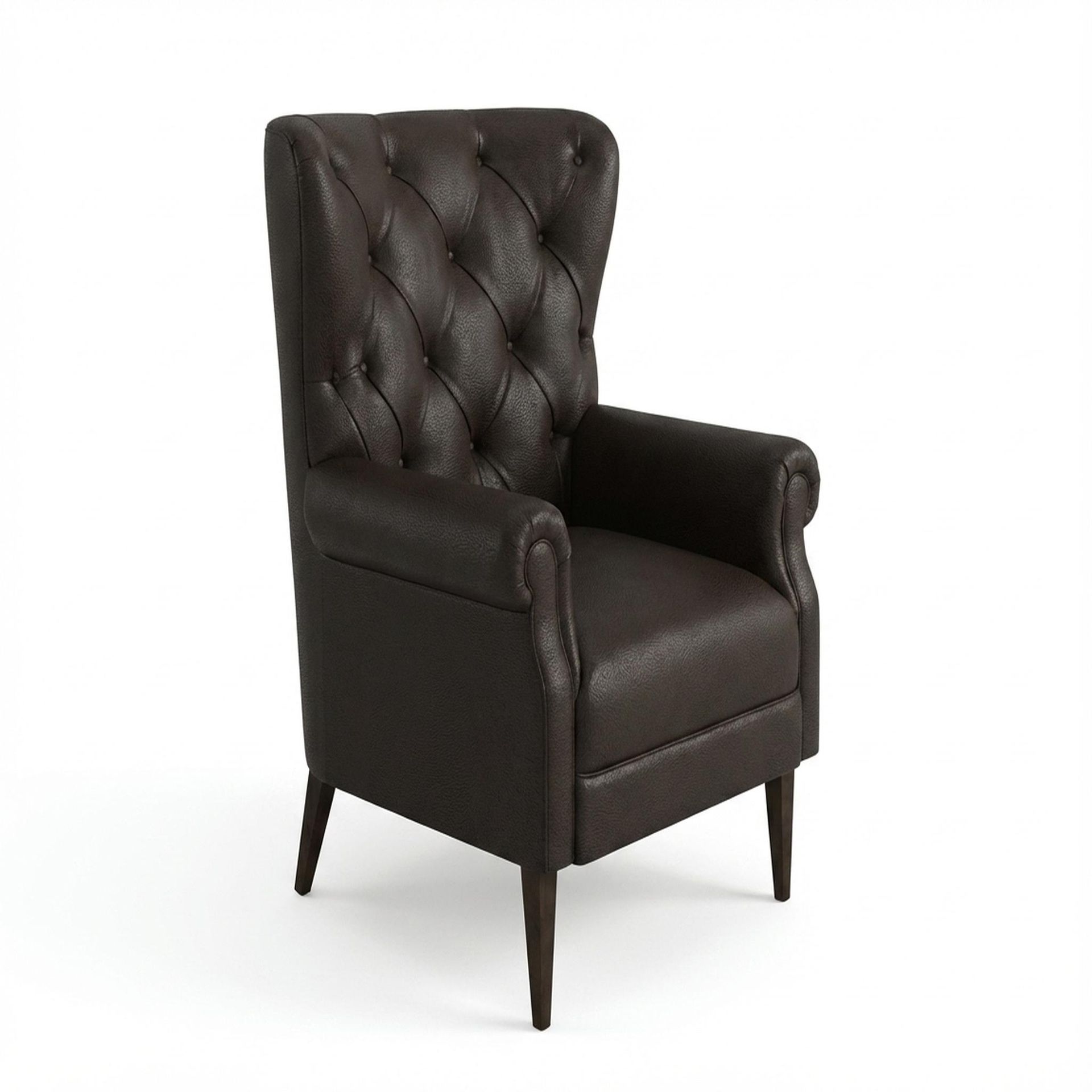 Willow Accent Chair, Coco Walnut Legs Essential Beige Brown Upholstery