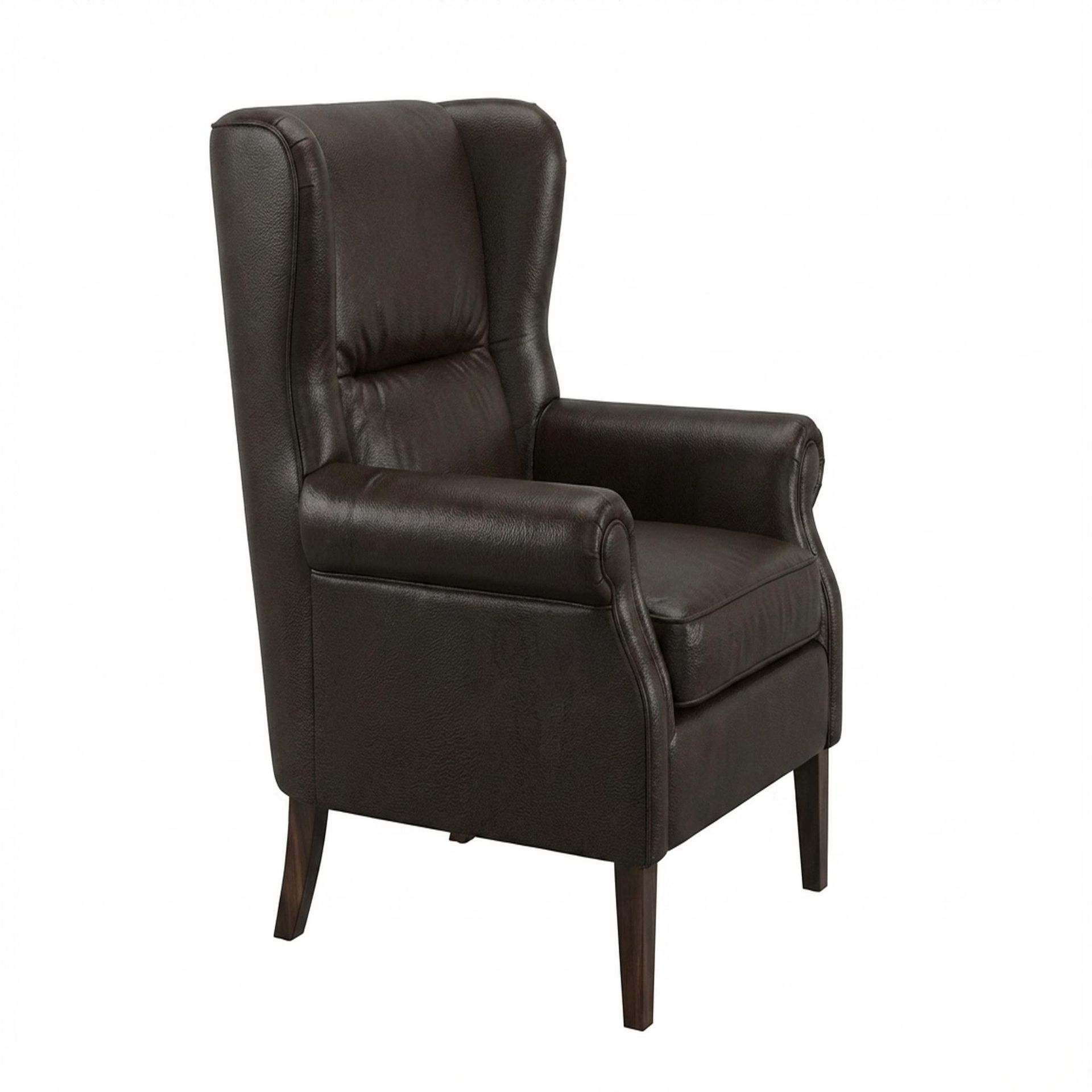Willow Accent Chair, Coco Walnut Legs Essential Beige Brown Upholstery