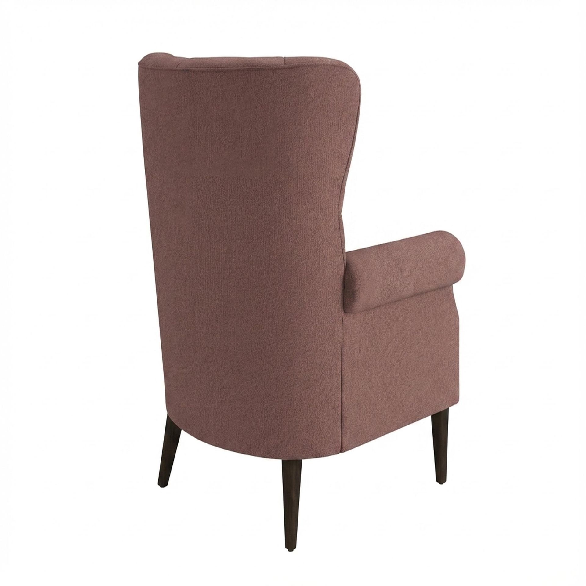 Willow Accent Chair, Coco Walnut Legs Premium Ballet Pink Upholstery