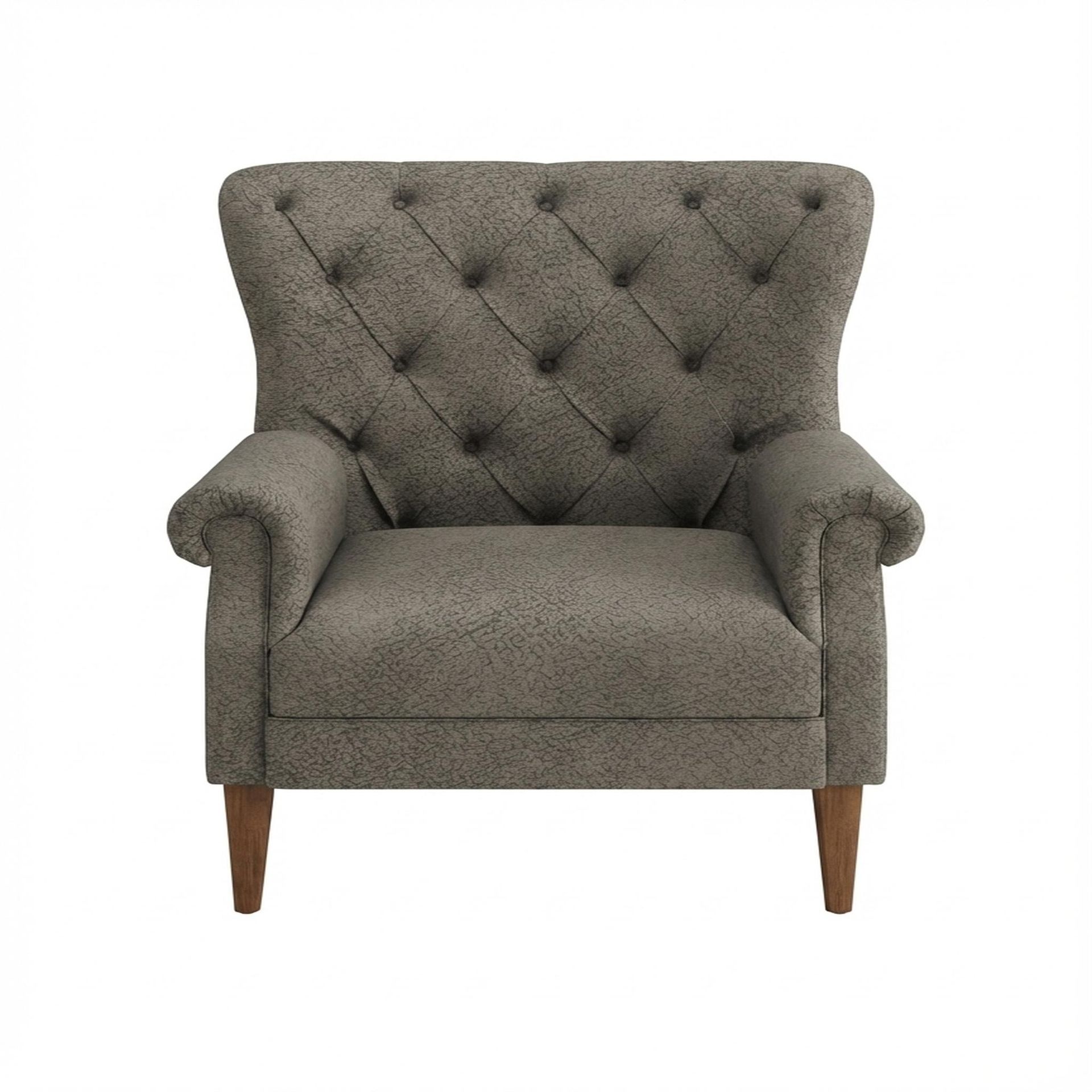 Willow Accent Chair, Warm Cedar Legs Essential Biscuit Upholstery