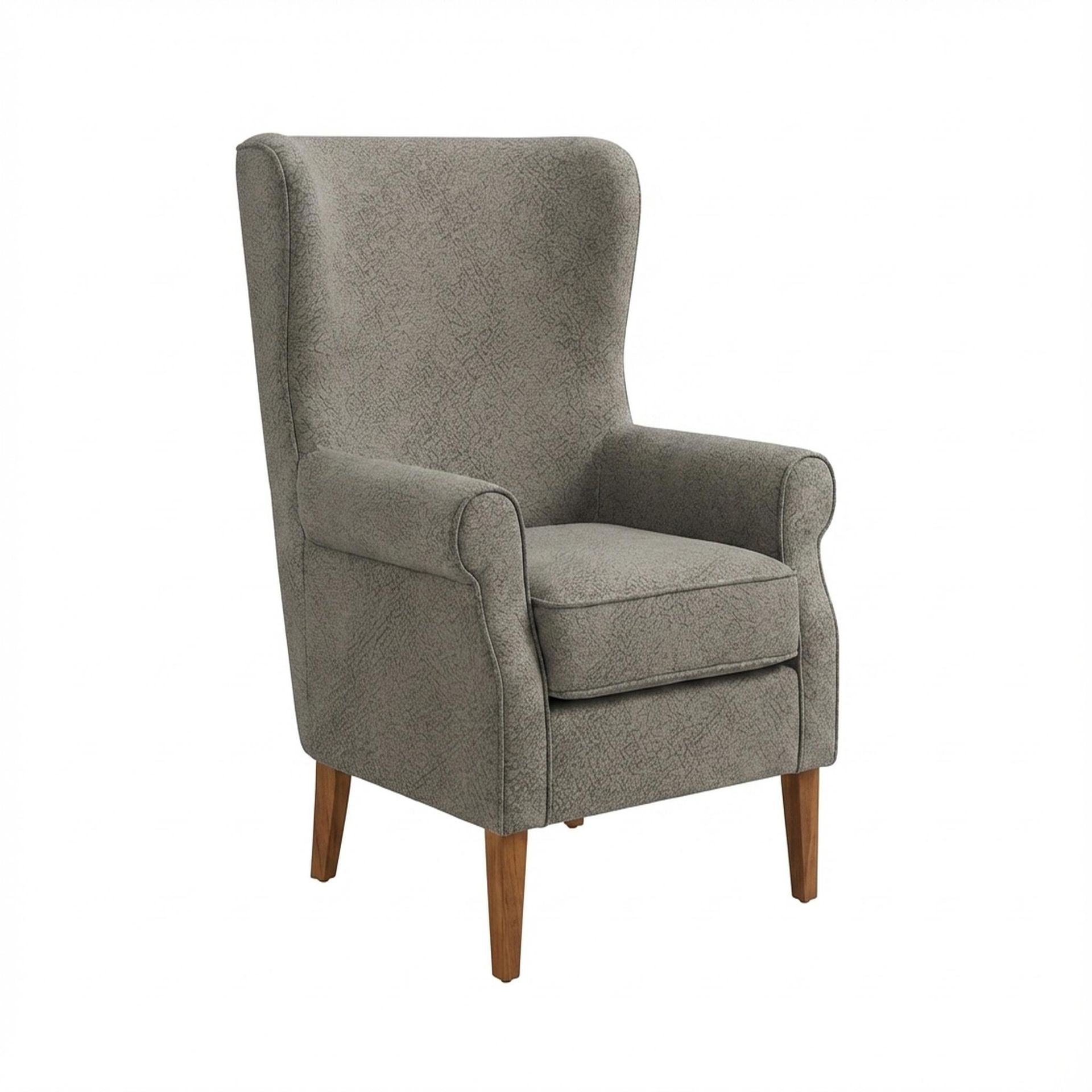 Willow Accent Chair, Warm Cedar Legs Essential Biscuit Upholstery