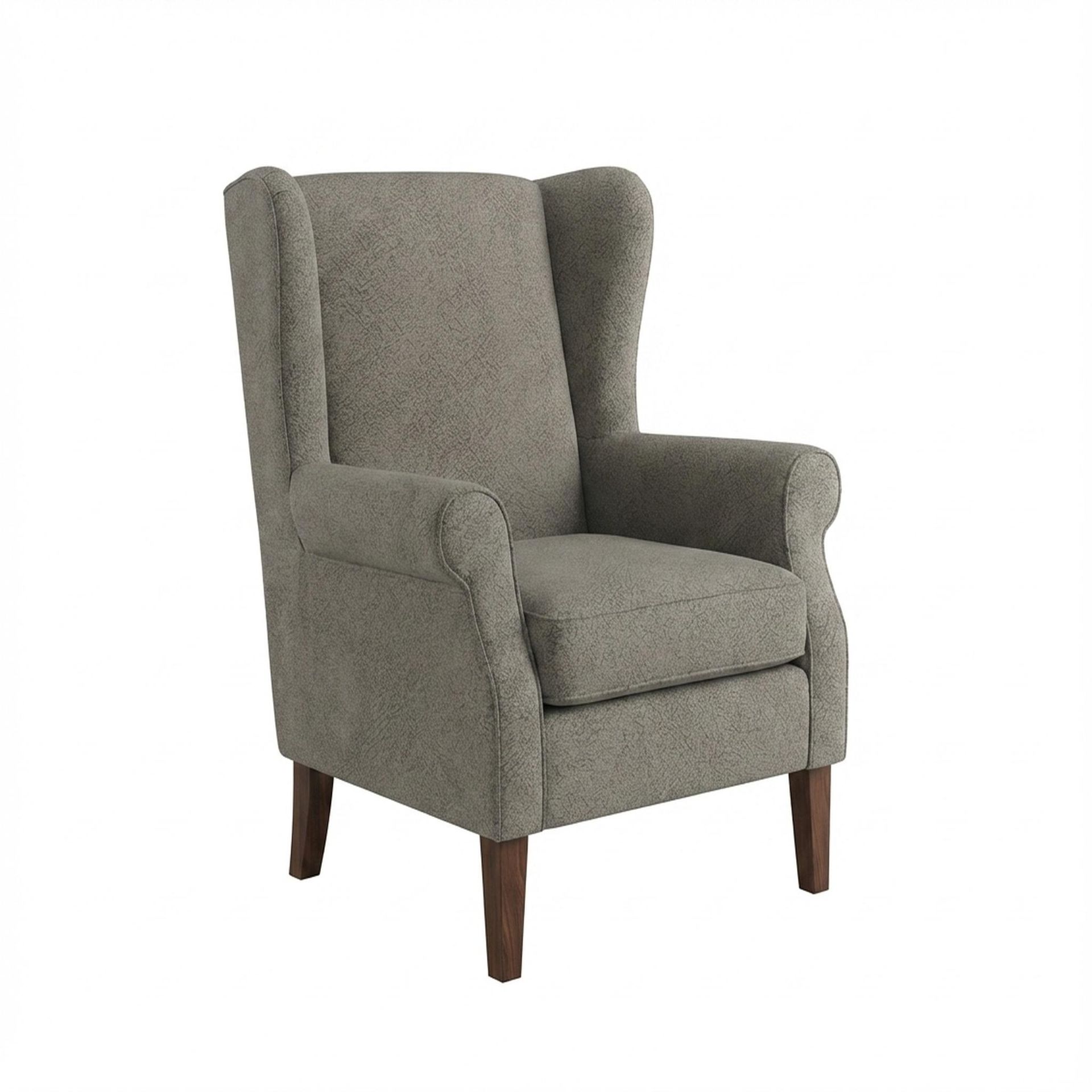 Willow Accent Chair, Warm Cedar Legs Essential Biscuit Upholstery