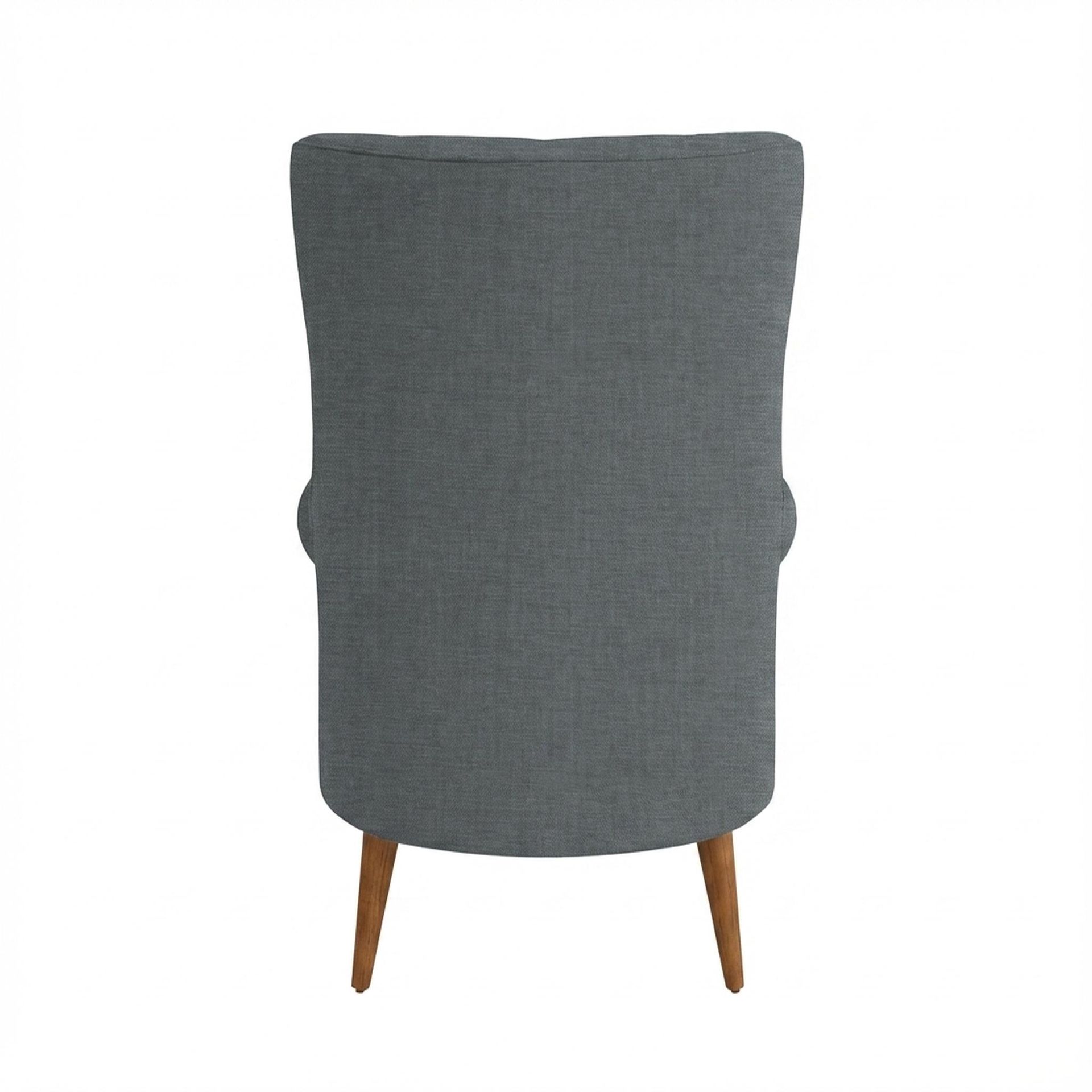 Willow Accent Chair, Warm Cedar Legs Premium Steel Grey Upholstery