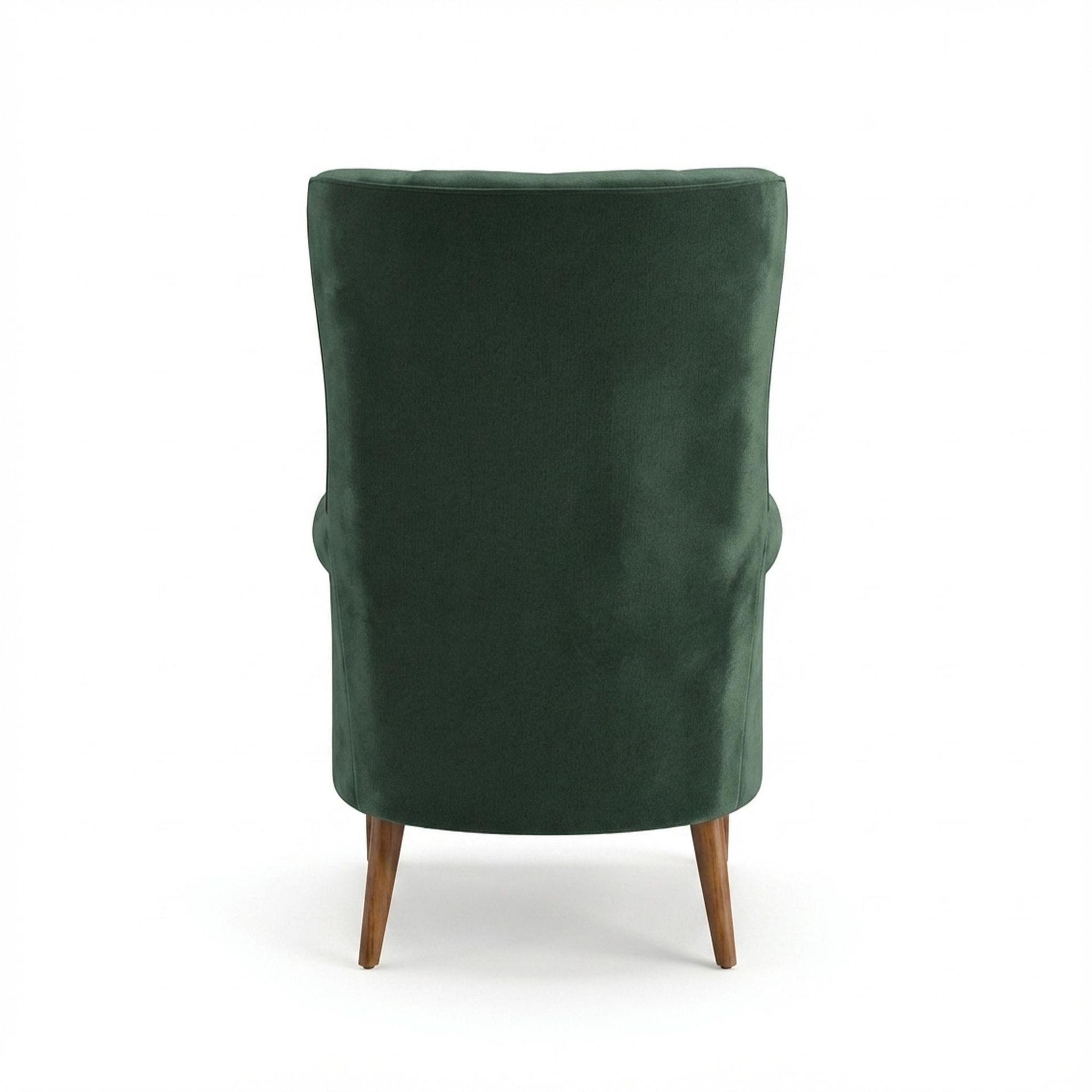Willow Accent Chair, Warm Cedar Legs Premium Powder green Upholstery