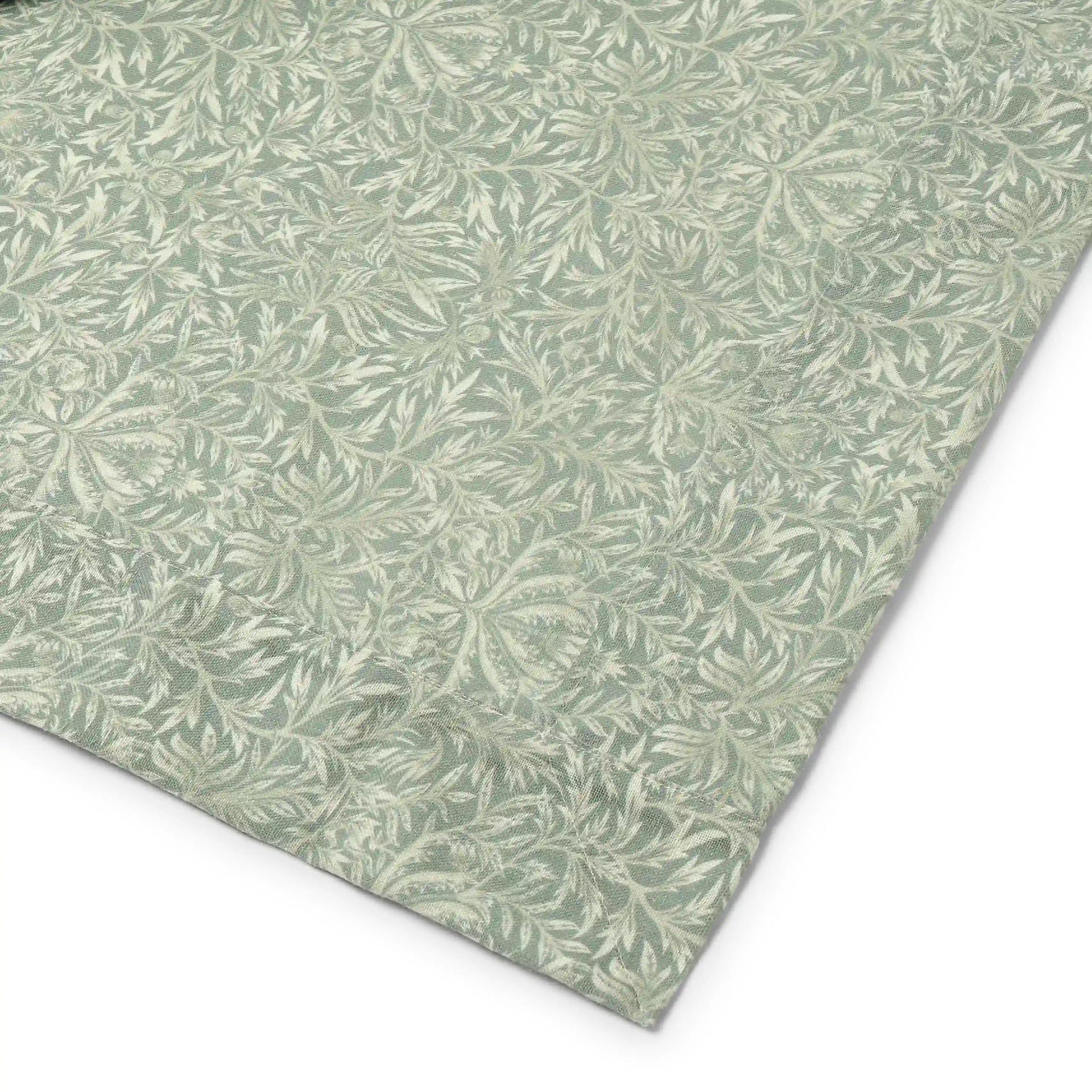 Floral 321 GSM 85% Polyester Green 6 Seater Table Cloth | Kaleida