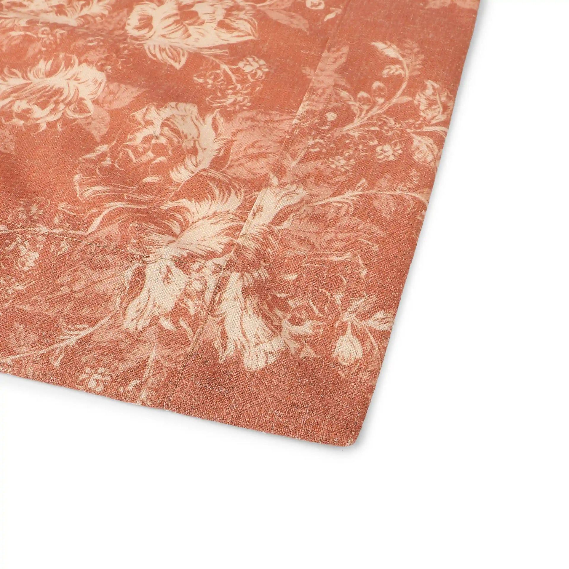 Floral 321 GSM 85% Polyester Red 4 Seater Table Cloth | Kaleida