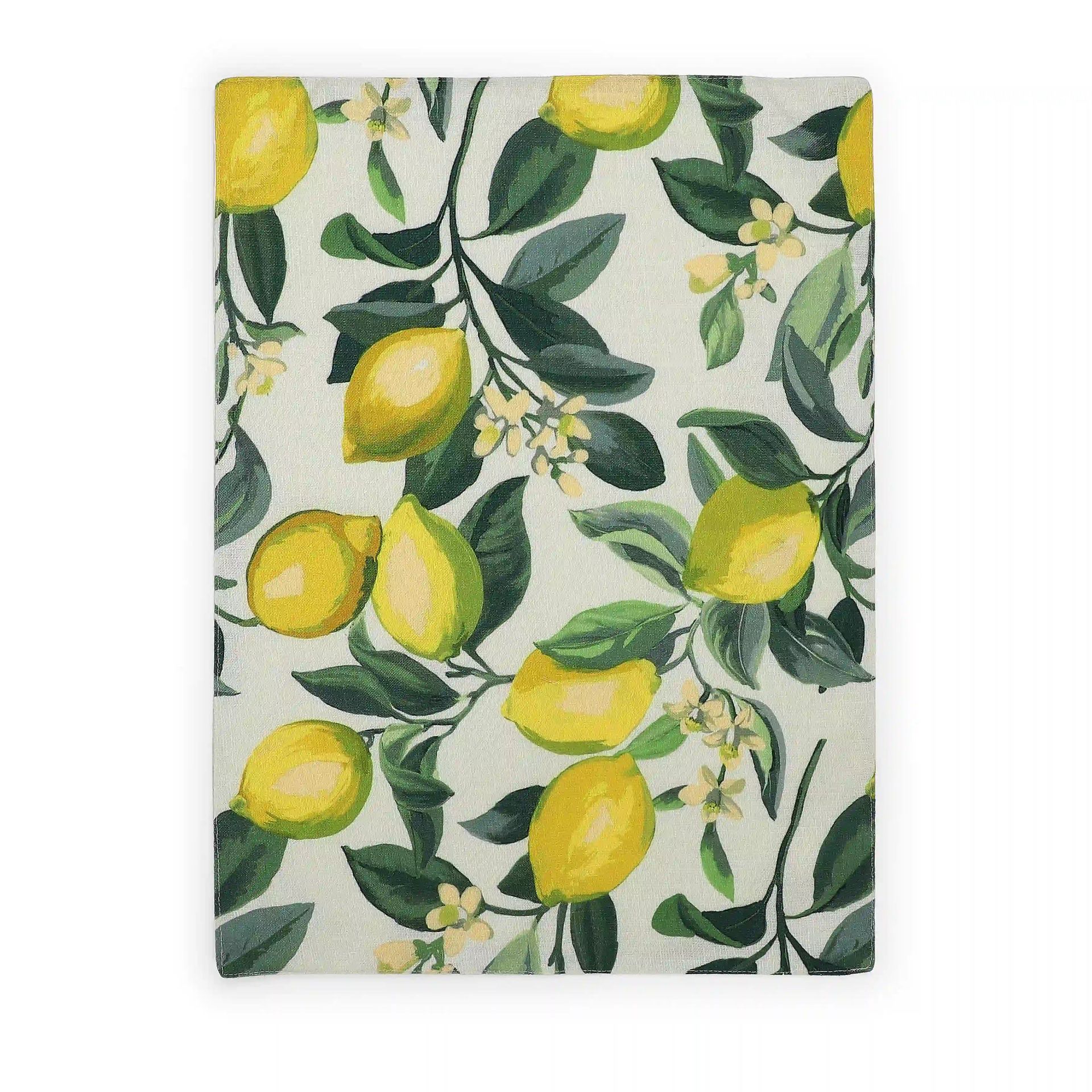 Tropical 319 GSM 100% Polyester Yellow Set of 4 Table Mat | Nonna's Home