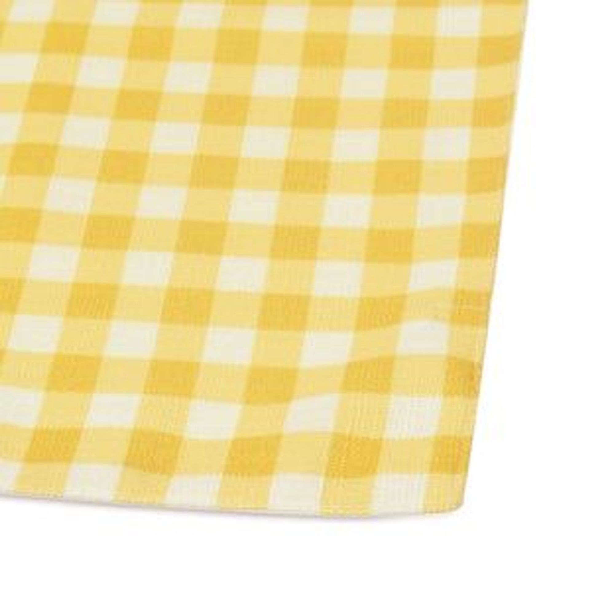 Big Gingham 319 GSM 100% Polyester Yellow Table Runner | Nonna's Home