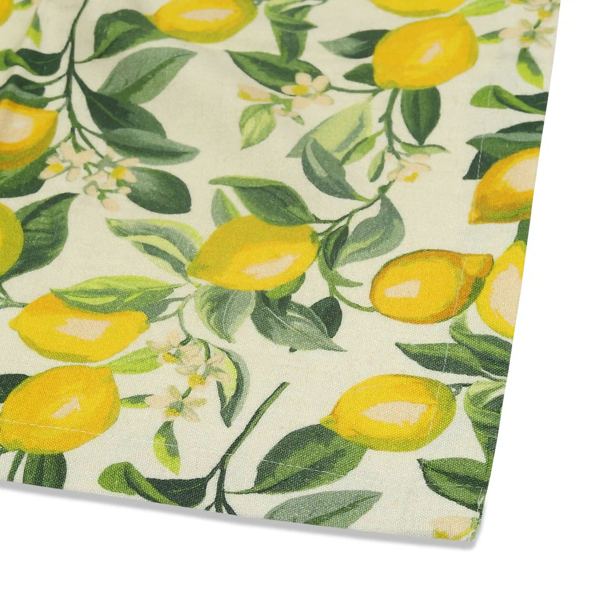Tropical 280 GSM 100% Cotton Yellow Set of 4 Table Napkin | Nonna's Home