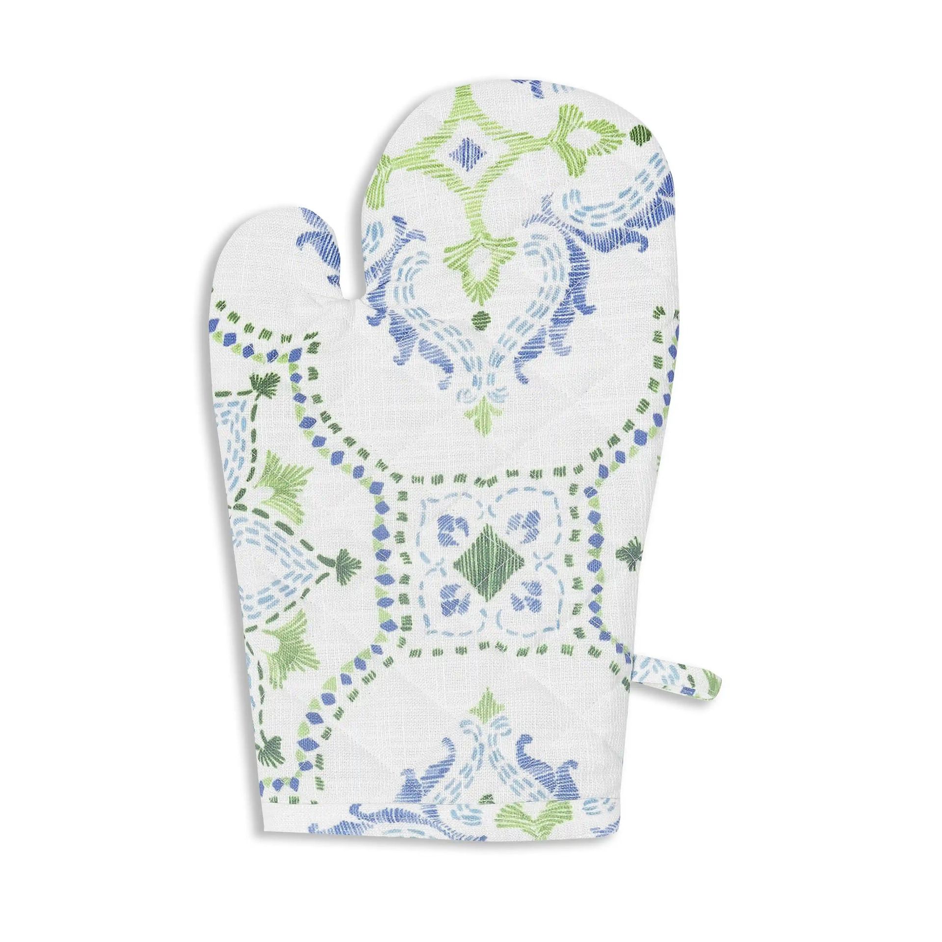 Ethnic Blue Set of 2 Oven Mitt | Nonna's Home