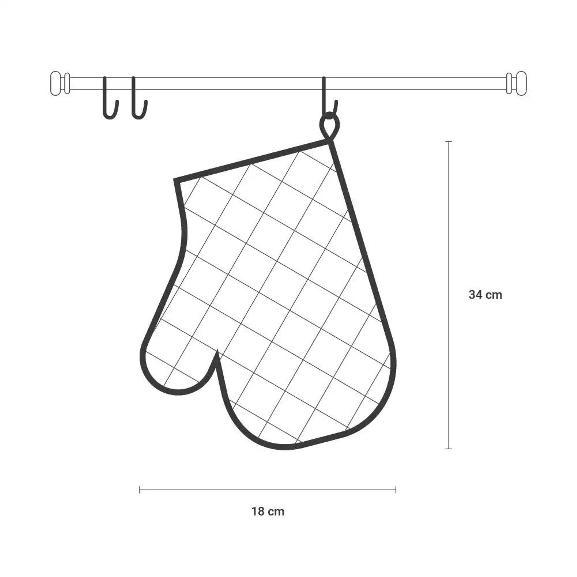 Blue Small Gingham Set of 2 Oven Mitt | Nonna's Home