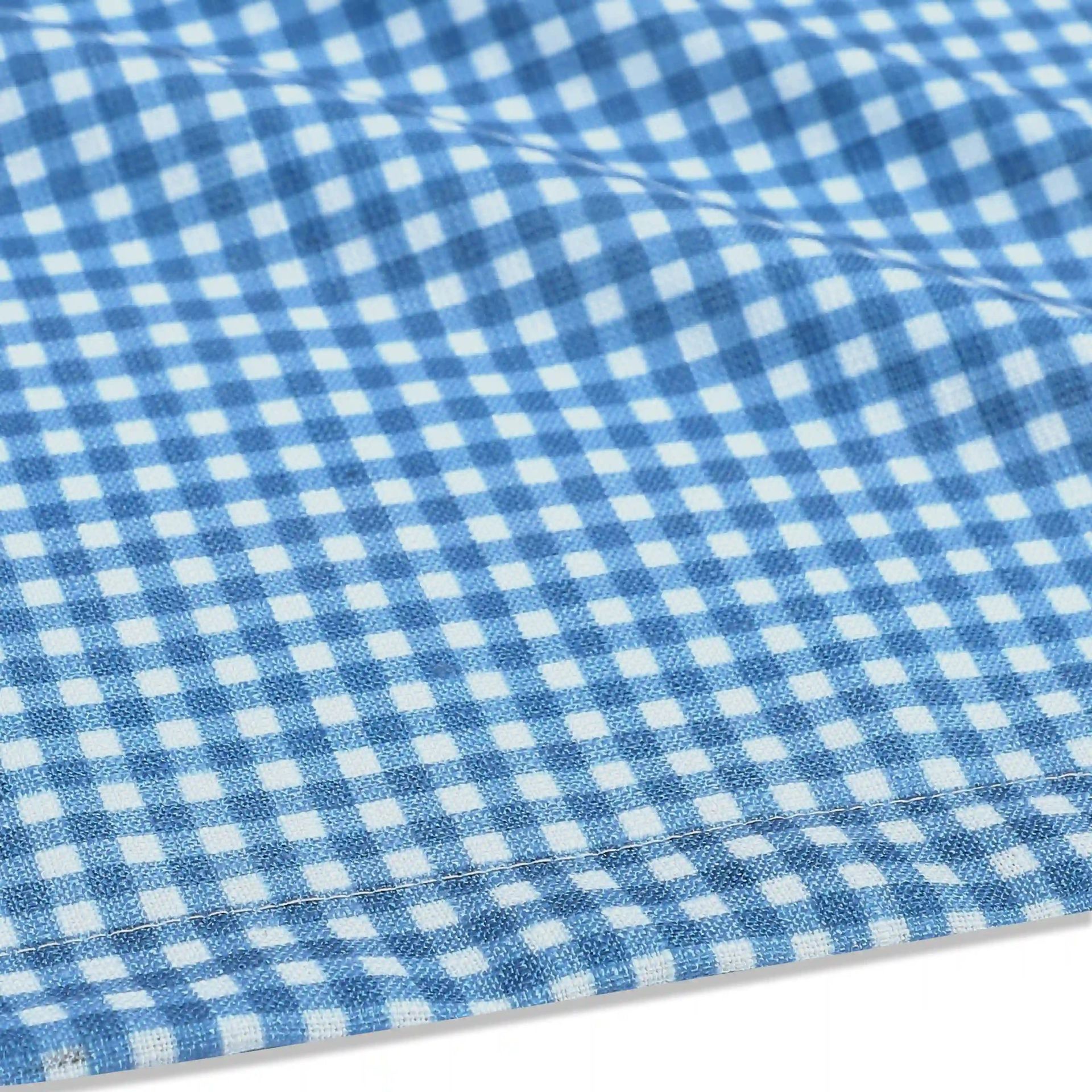 Small Gingham 100% Polyester Blue Apron | Nonna's Home