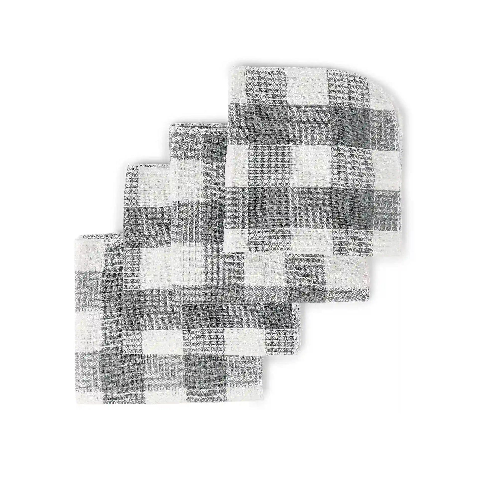 Solid Dyed Cotton Polyester blend Grey 20 Piece Kitchen Linen Set | Nonna's Home