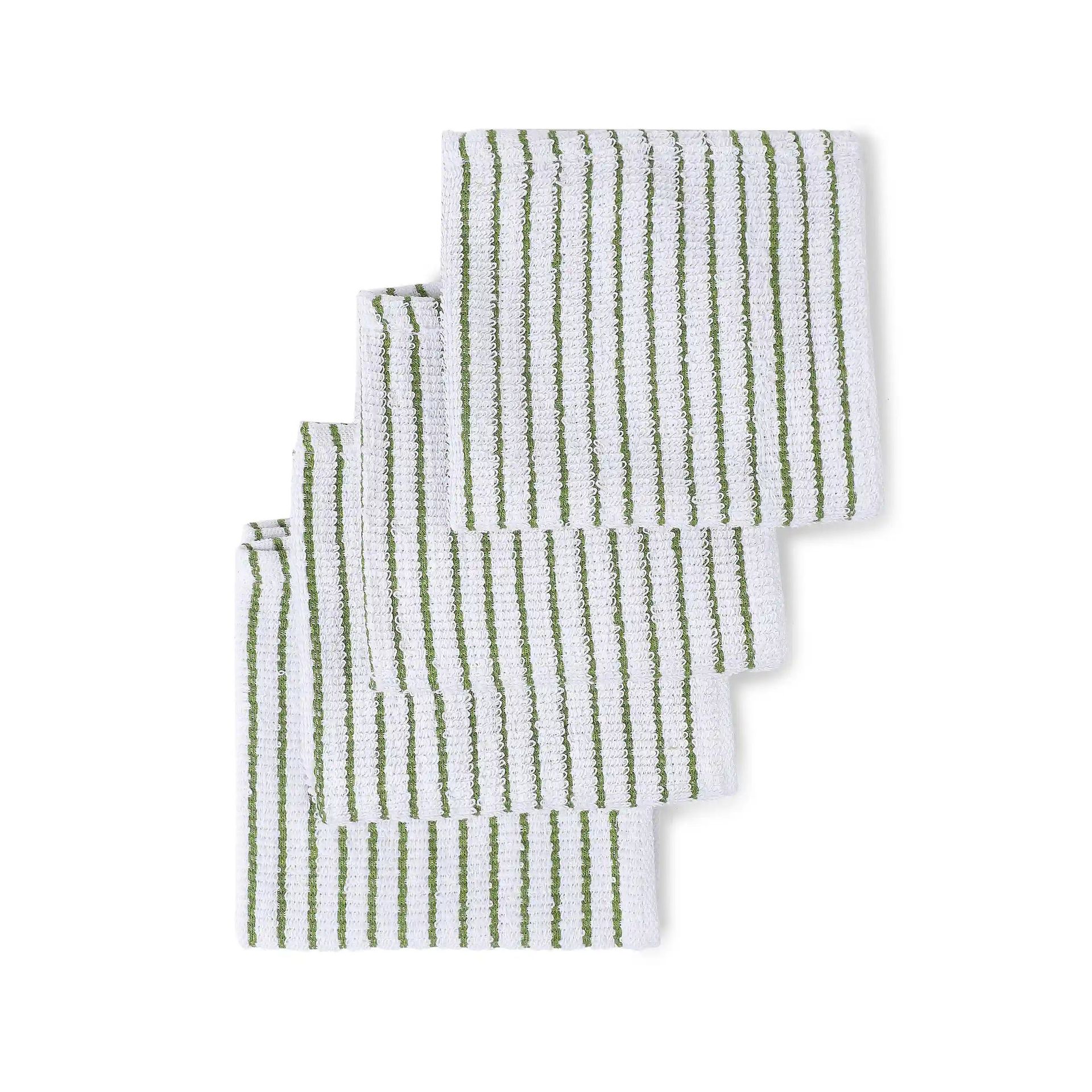 Solid Dyed Cotton Polyester blend Olive Green 20 Piece Kitchen Linen Set | Nonna's Home
