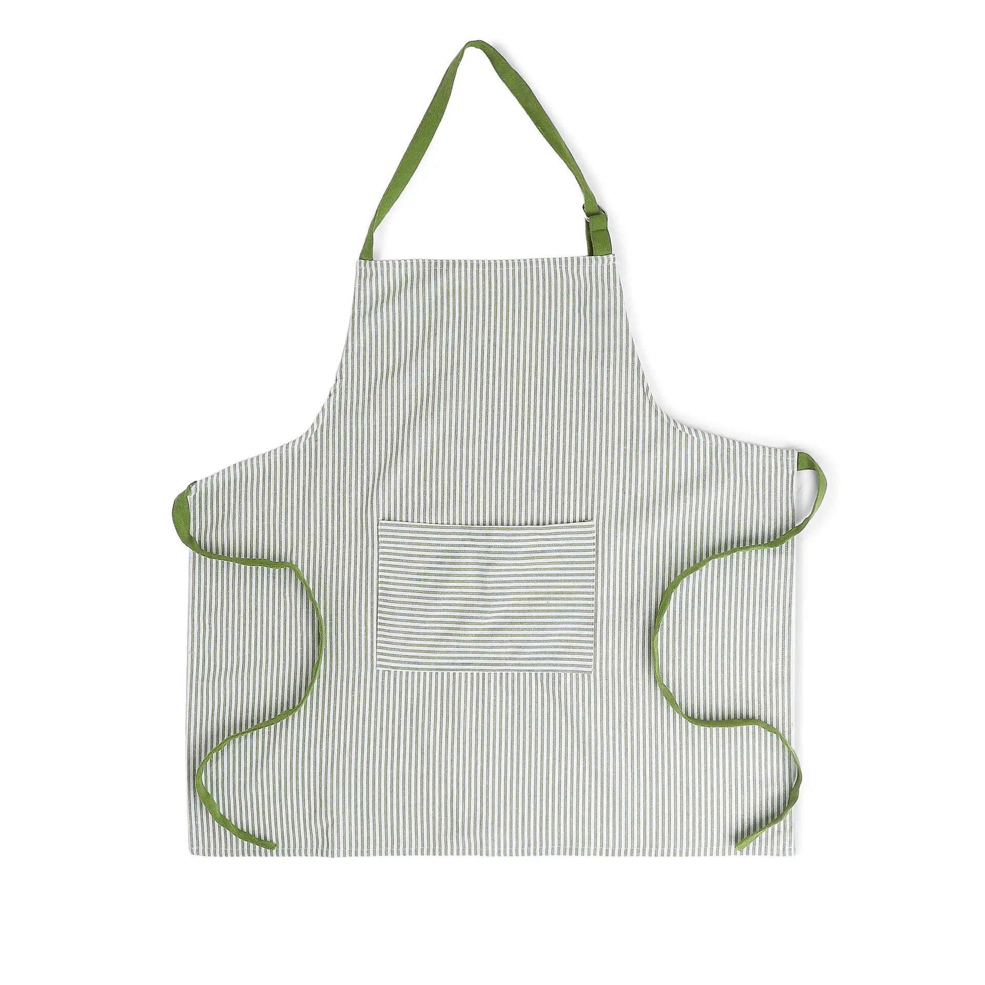 Solid Dyed Cotton Polyester blend Olive Green 20 Piece Kitchen Linen Set | Nonna's Home