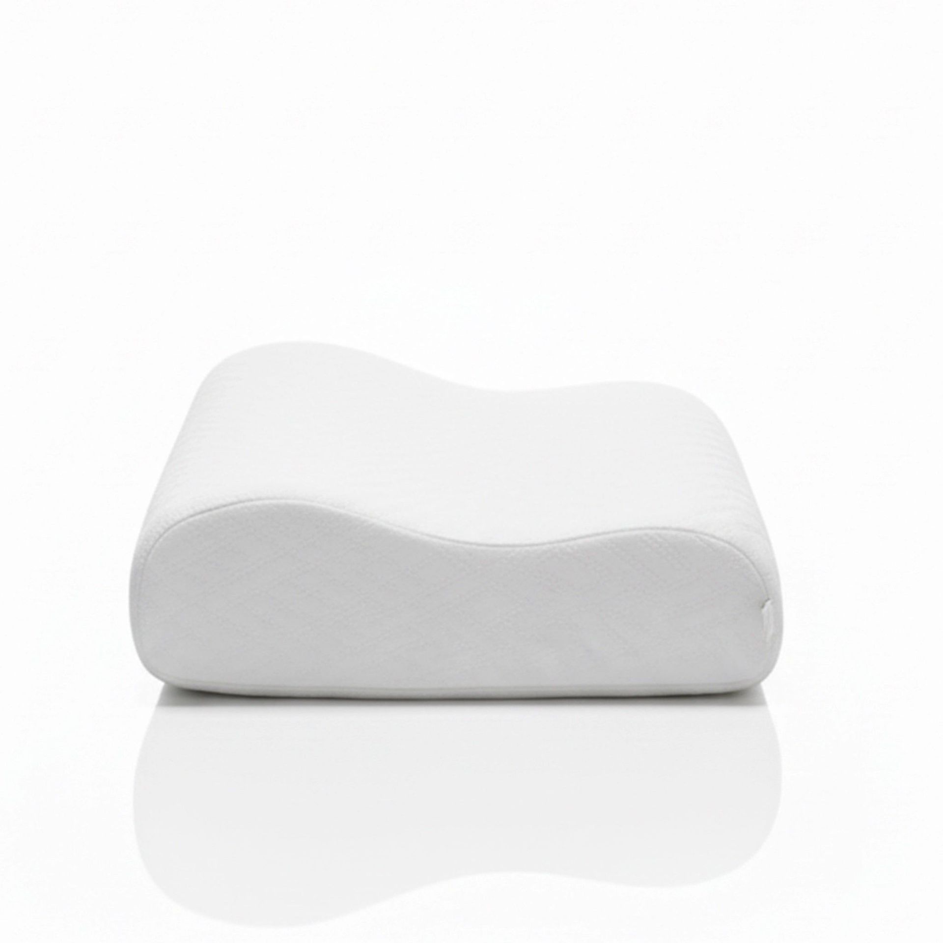 Solid White Memory Foam Pillow with Aloe Vera treated Fabric Cover | Aloe Contour