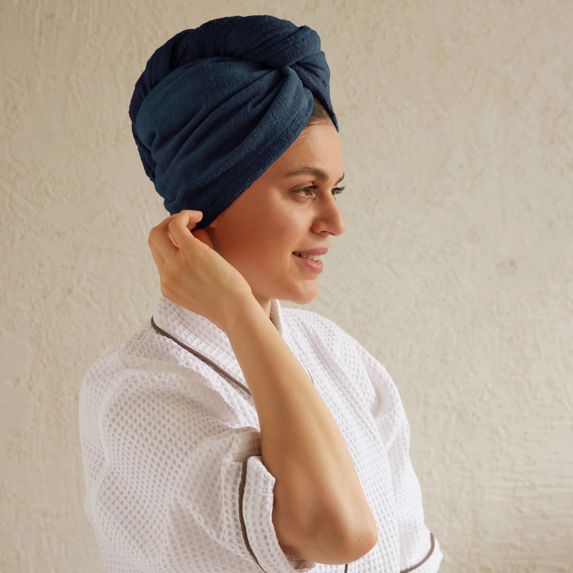 Solid Dyed 360 GSM 100% Cotton Yellow One Size Head Wrap | Paleto
