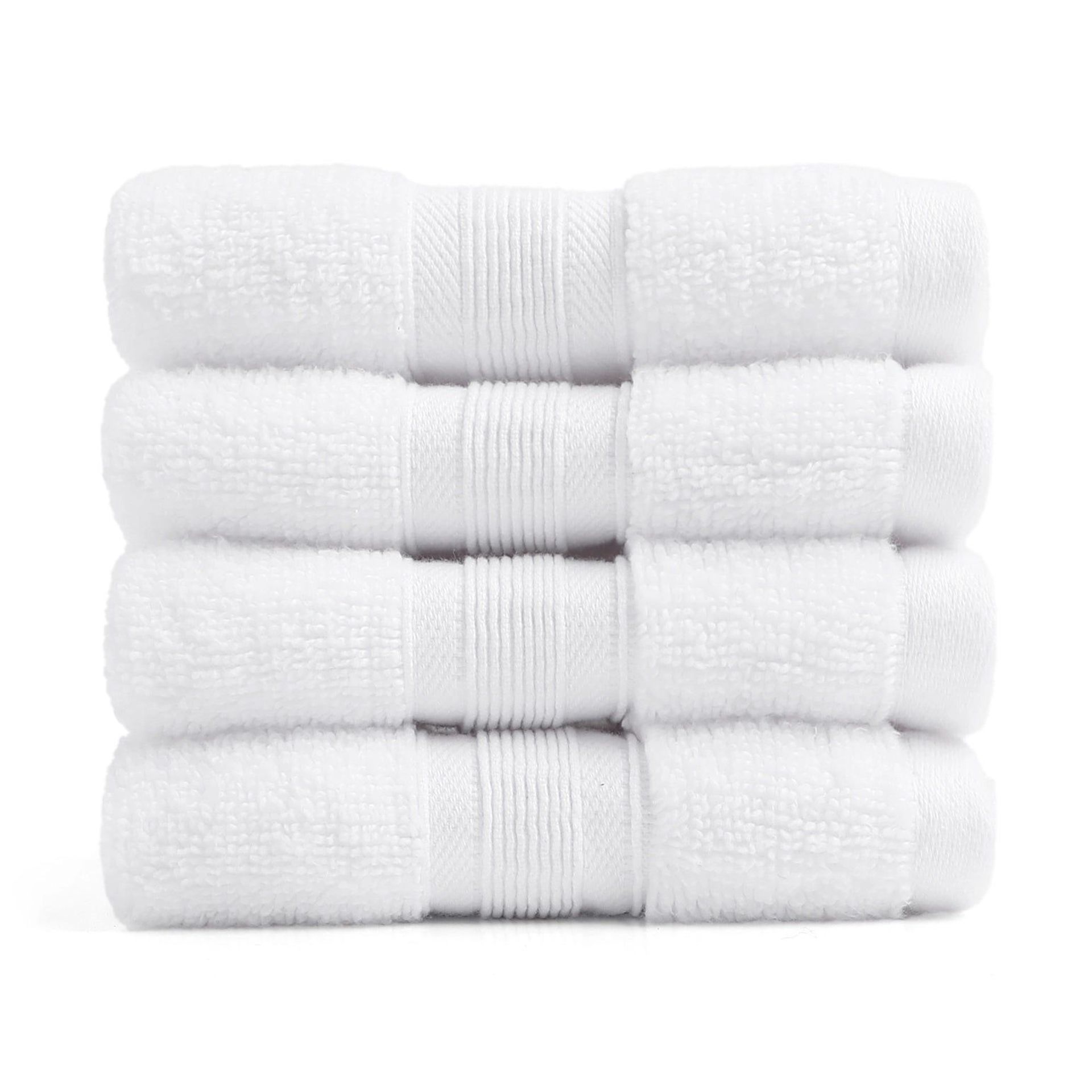 Solid Dyed 550 GSM 100% Cotton Optical White Face Towel | Pelushe