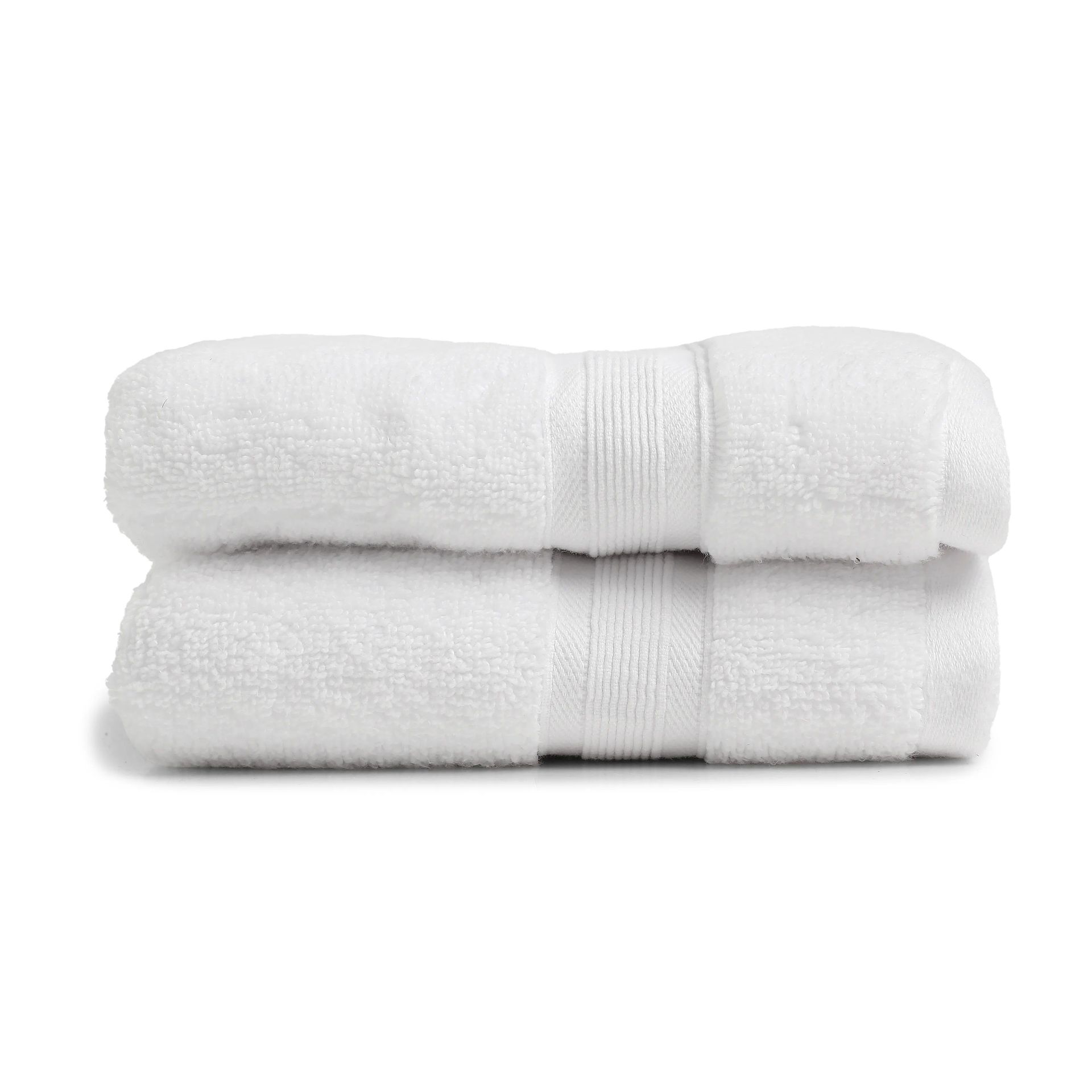 Solid Dyed 550 GSM 100% Cotton Optical White Hand Towel | Pelushe