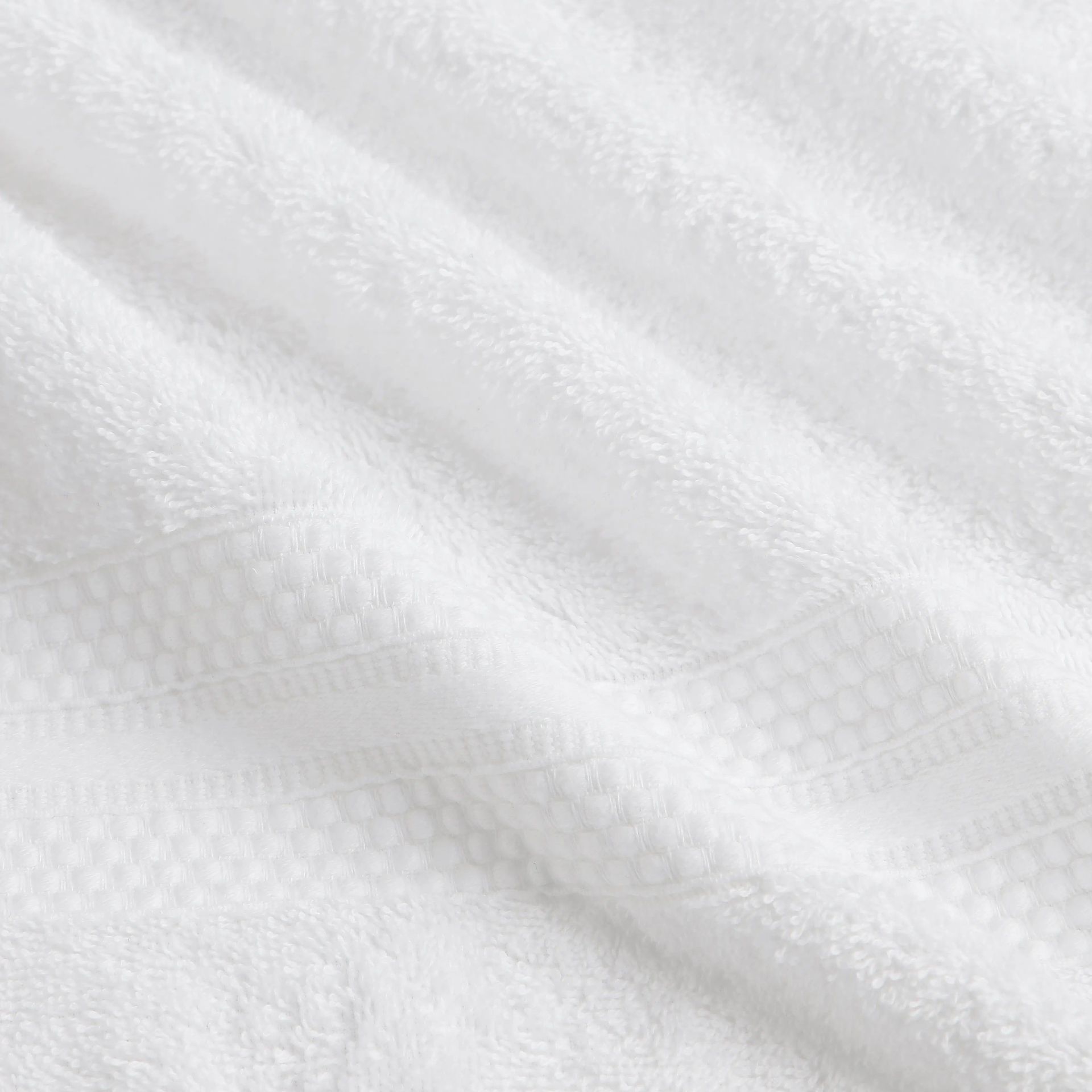 Solid Dyed 475 GSM 100% Cotton Optical White 6 Piece Towel Set | Paleto