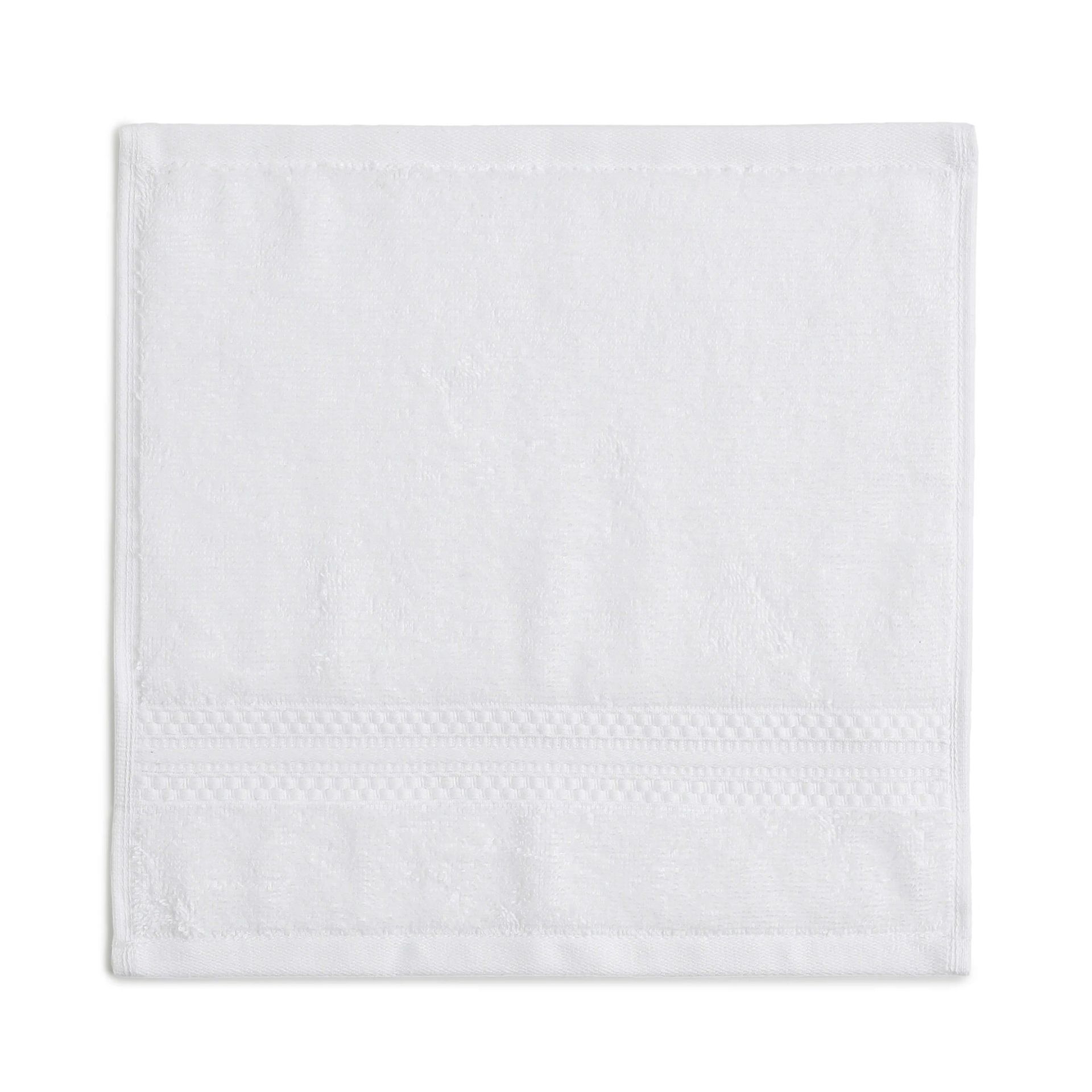 Solid Dyed 475 GSM 100% Cotton Optical White Face Towel | Paleto