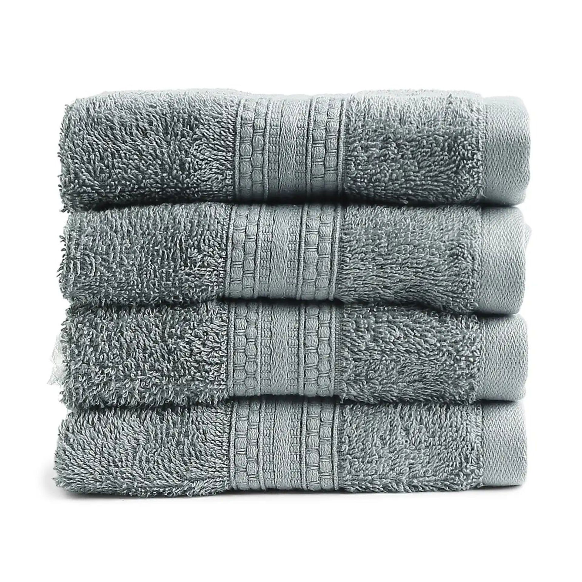 Solid Dyed 475 GSM 100% Cotton Graphite Face Towel | Paleto
